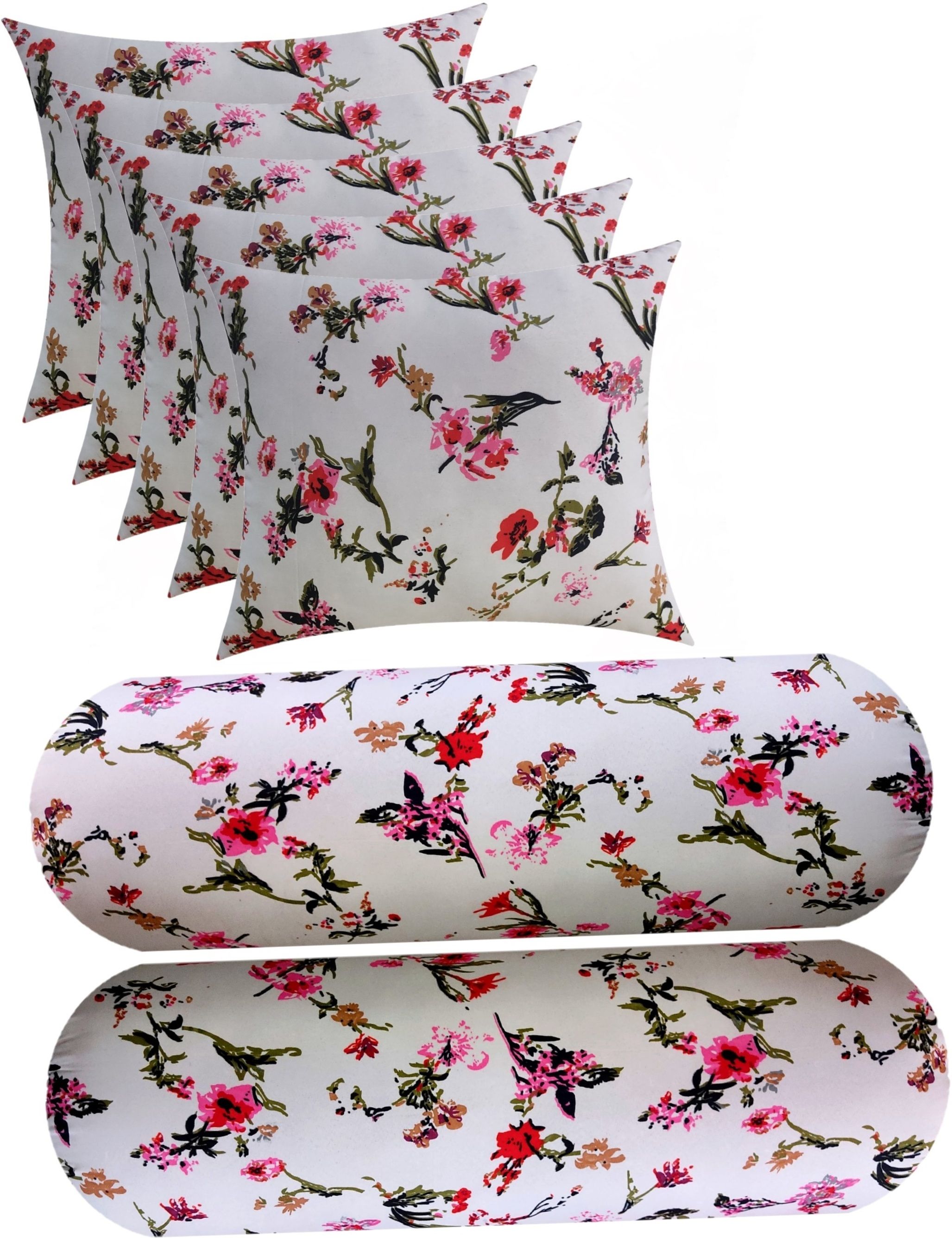 Microfibre Floral Cushion Pack of 7