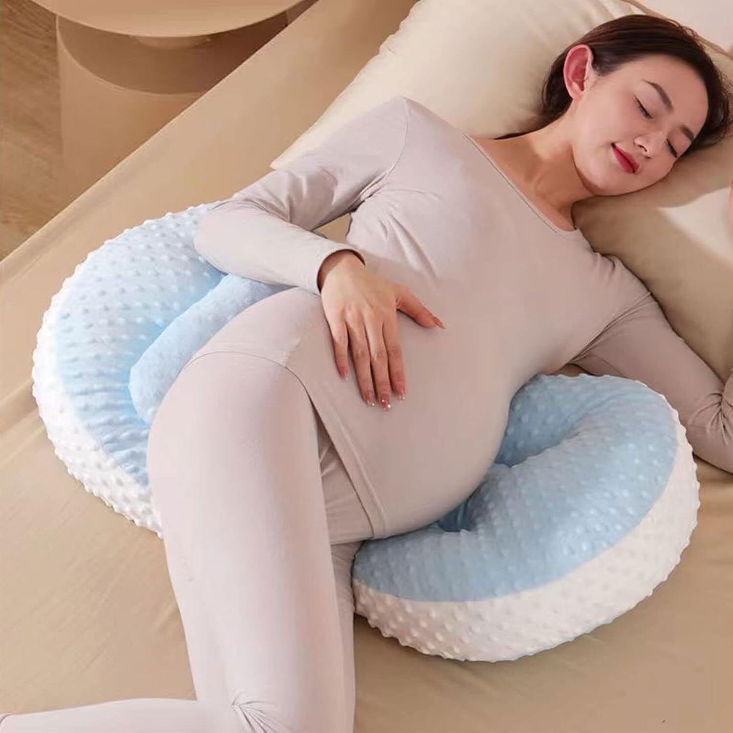 hitwa Hollow Fibre, Cotton Pregnancy Pillow Pack of 1 Solid Luxury-picture-48