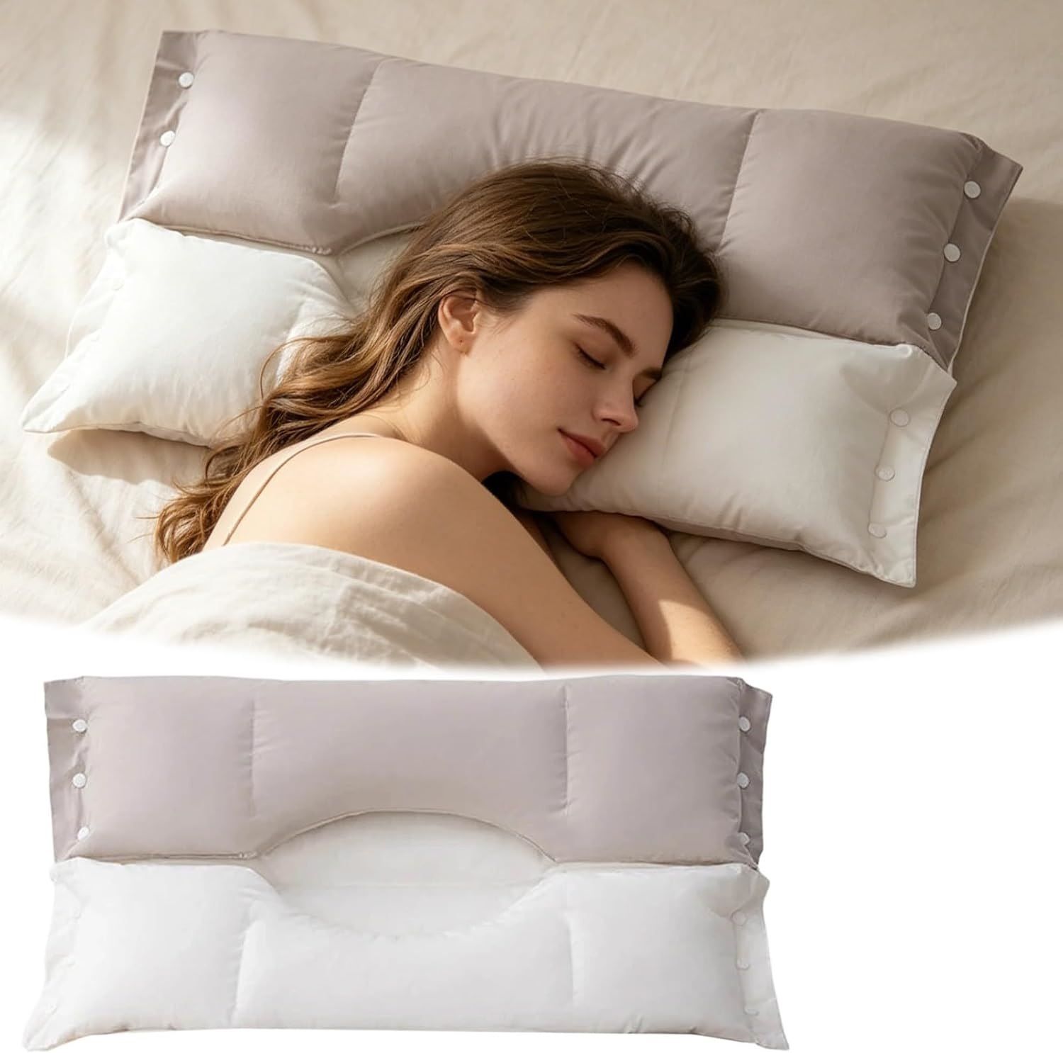 clefairy Memory Foam Sleeping Pillow Pack of 1 Solid Soft Cushioned Support Pillow-picture-8
