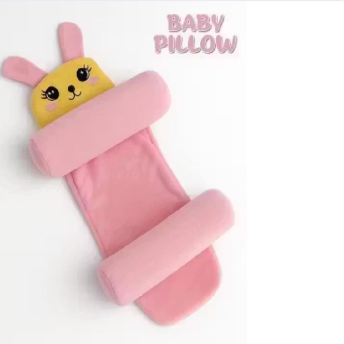 Cotton Baby Pillow Pack of 1 Solid new New Born Baby Pillow, Baby Slide Pillow Age 0 to 14 Months Color Pink-image-29