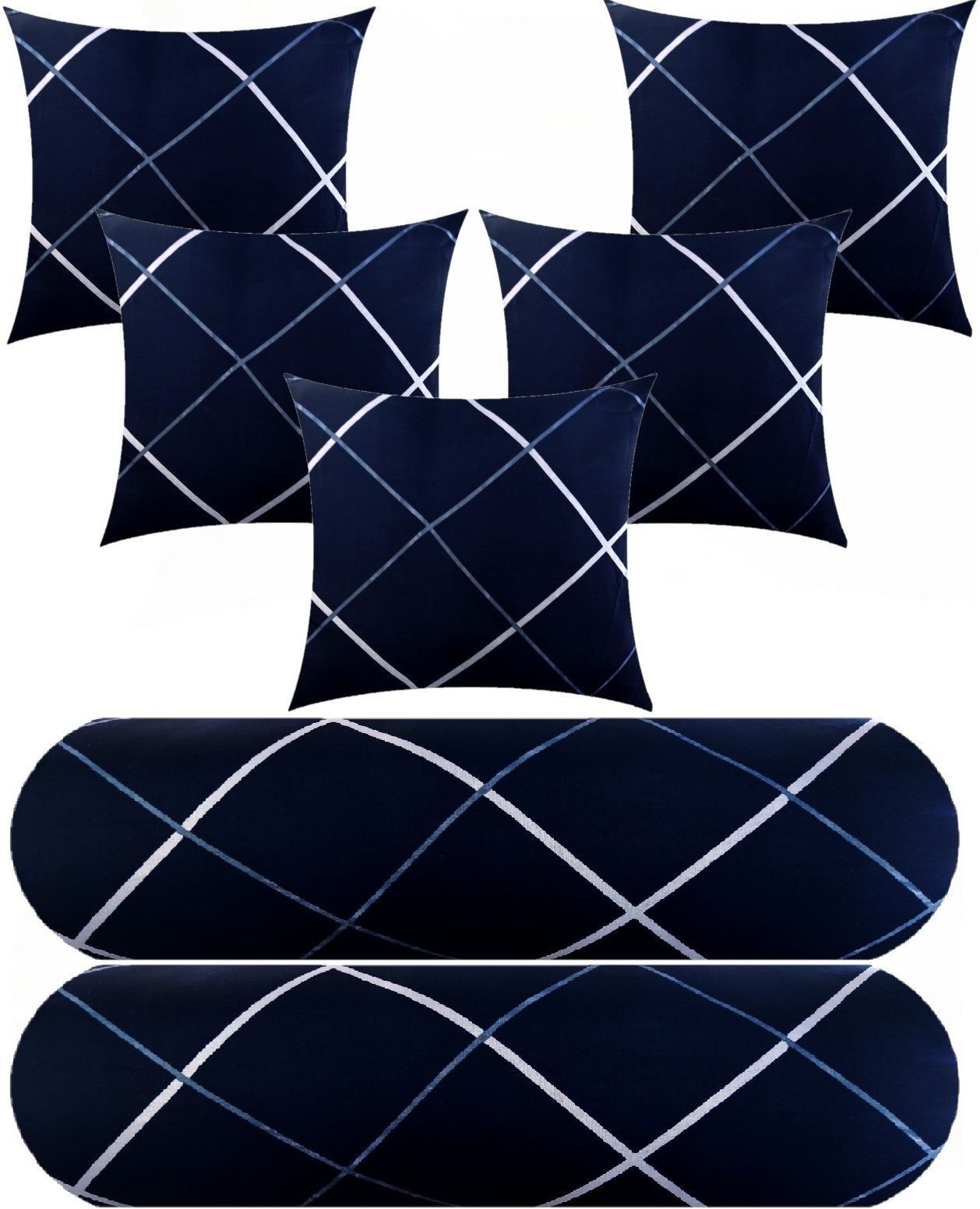 changers Cotton Bolster Pack of 7 Geometric 5 Cushion 2 bolster-picture-16