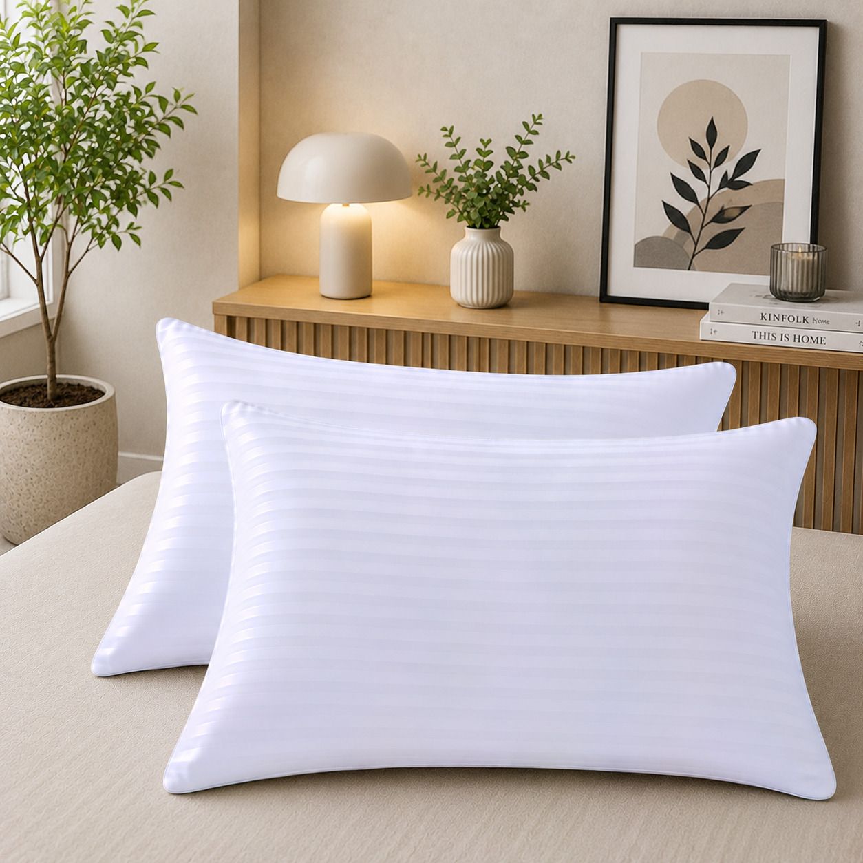 Microfibre Sleeping Pillow Pack of 2 Floral Luxury-image-22
