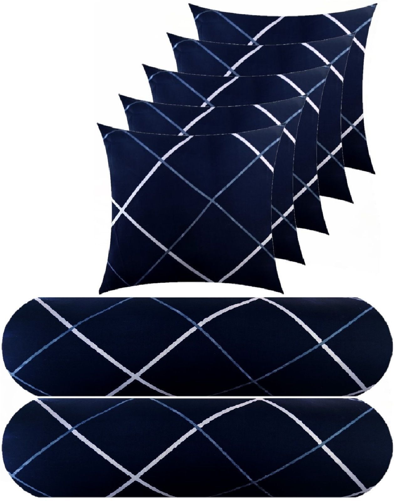 changers Cotton Bolster Pack of 7 Geometric 5 Cushion 2 bolster-picture-18