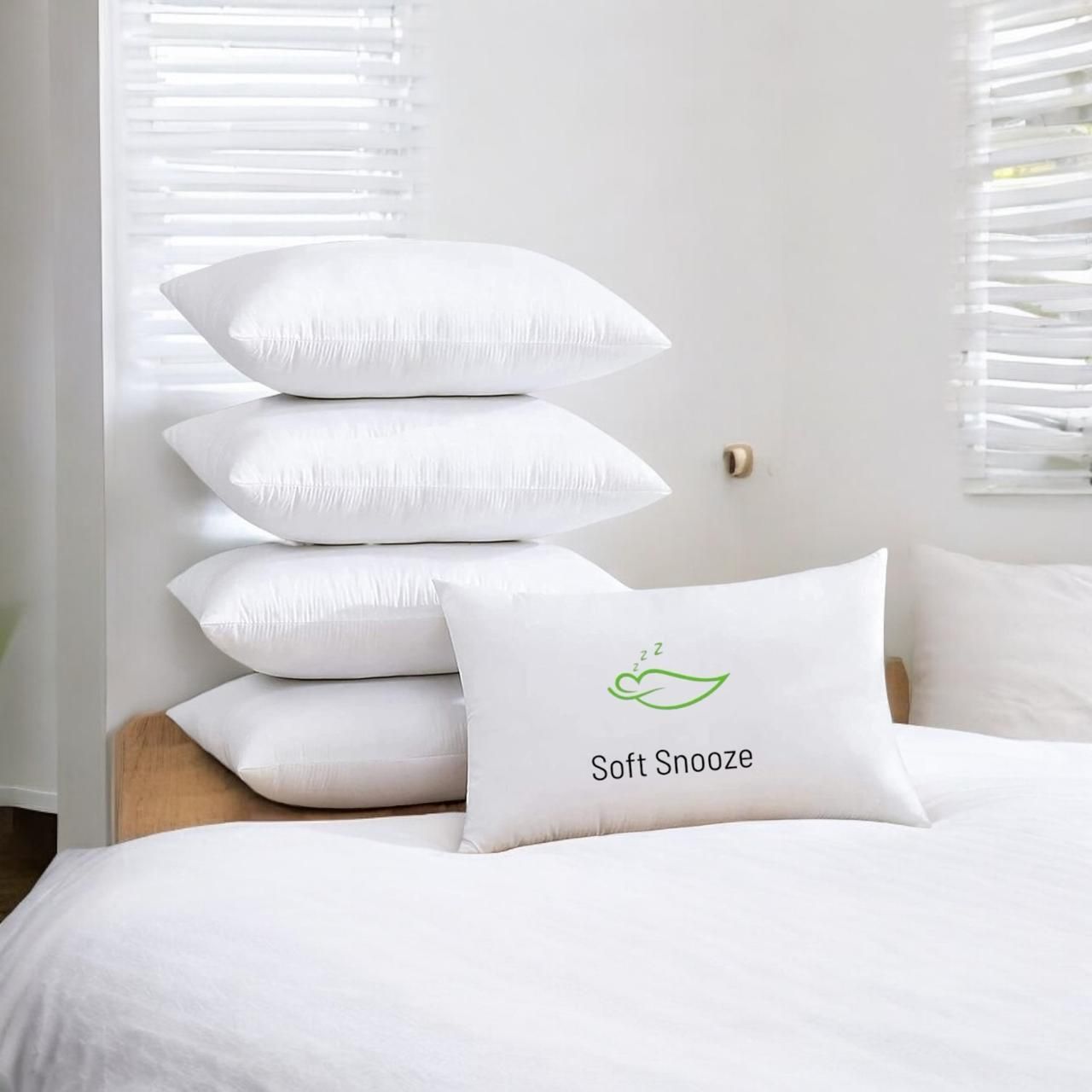 Luxury Microfibre Solid Sleeping Pillow Pack of 5-image-13