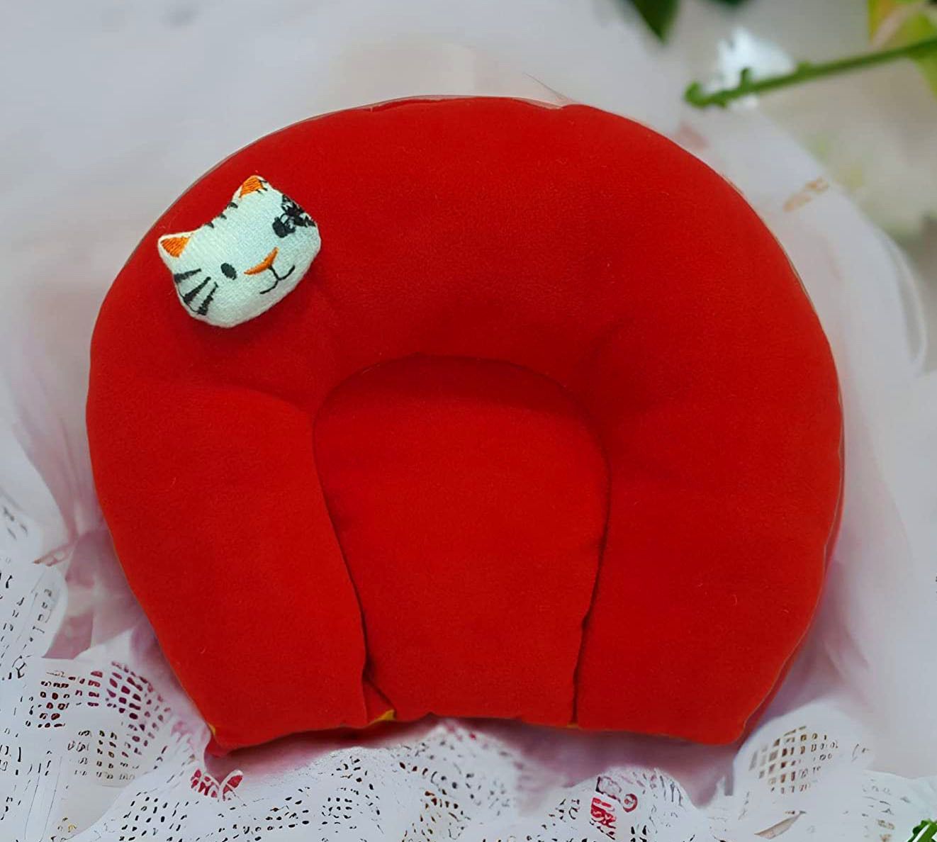 BABY SEED PILLOW, Pillow for Newborn Baby-Round Head Shaping Pillow, 0-12 Months Mustard Seeds, Cotton Animals Baby Pillow Pack of 1-image-47