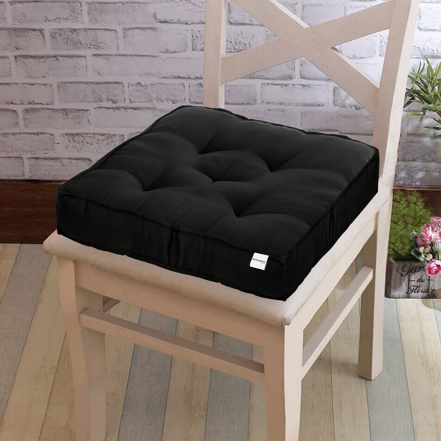 by Kuber Industries Microfibre Solid Chair Pad Pack of 1-image-47