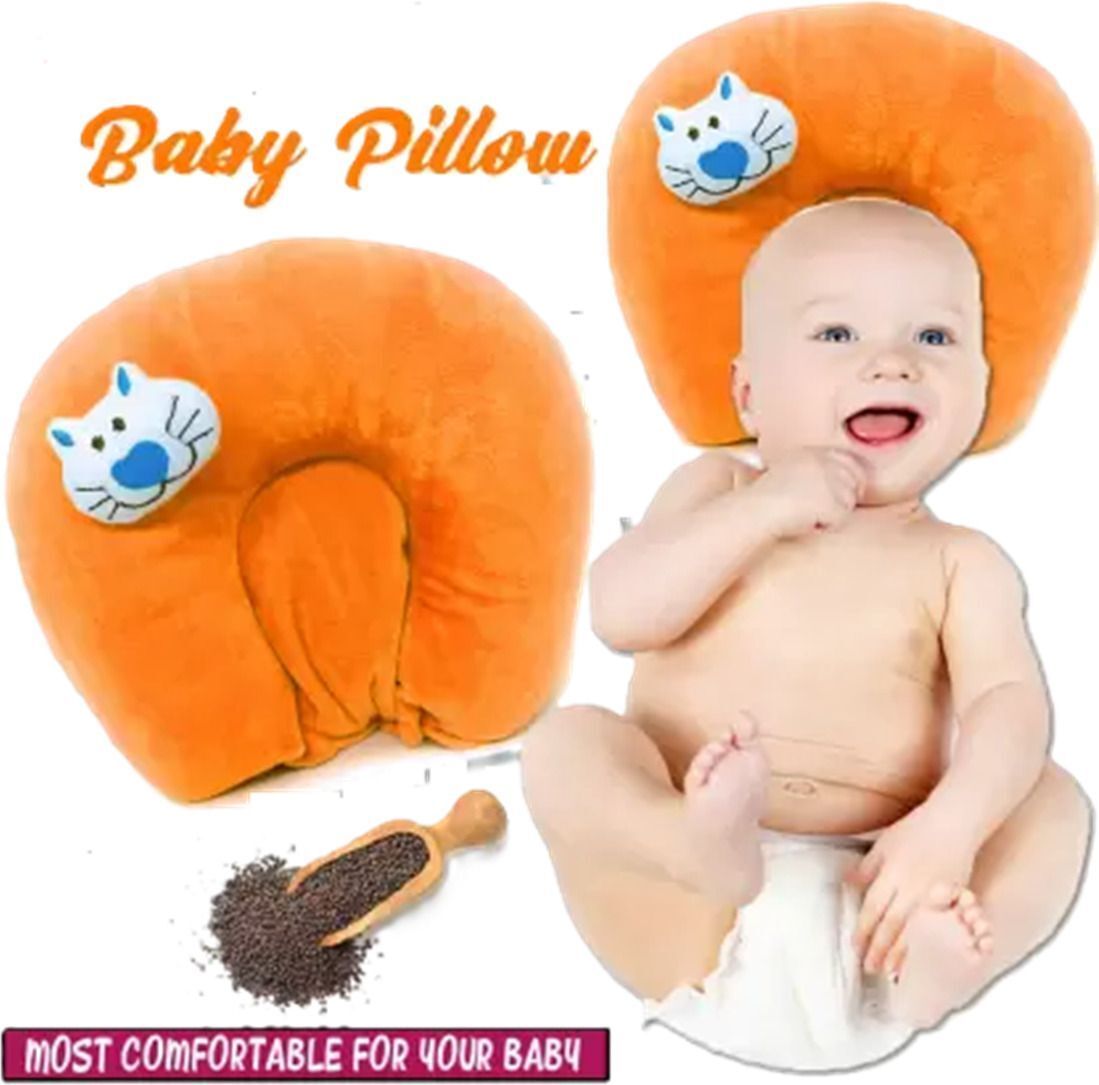 momease Microfibre Baby Pillow Pack of 1 Animals BABY SEED PILLOW, Pillow for Newborn Baby-Round Head Shaping Pillow, 0-12 Months-picture-23