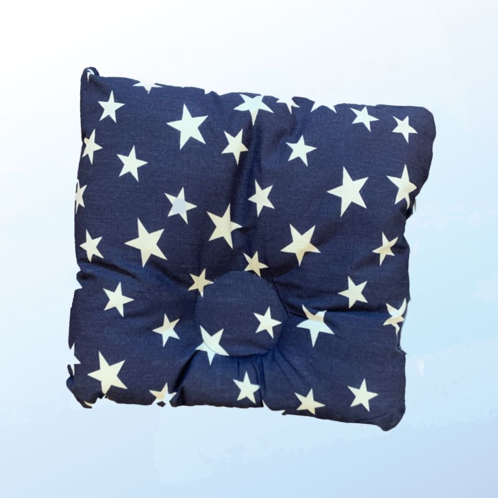 Premium Head Shaping with Neck & Shoulder Support for Infants(0- 3Years)- Stars Print Polyester Fibre Geometric Baby Pillow Pack of 1-image-6