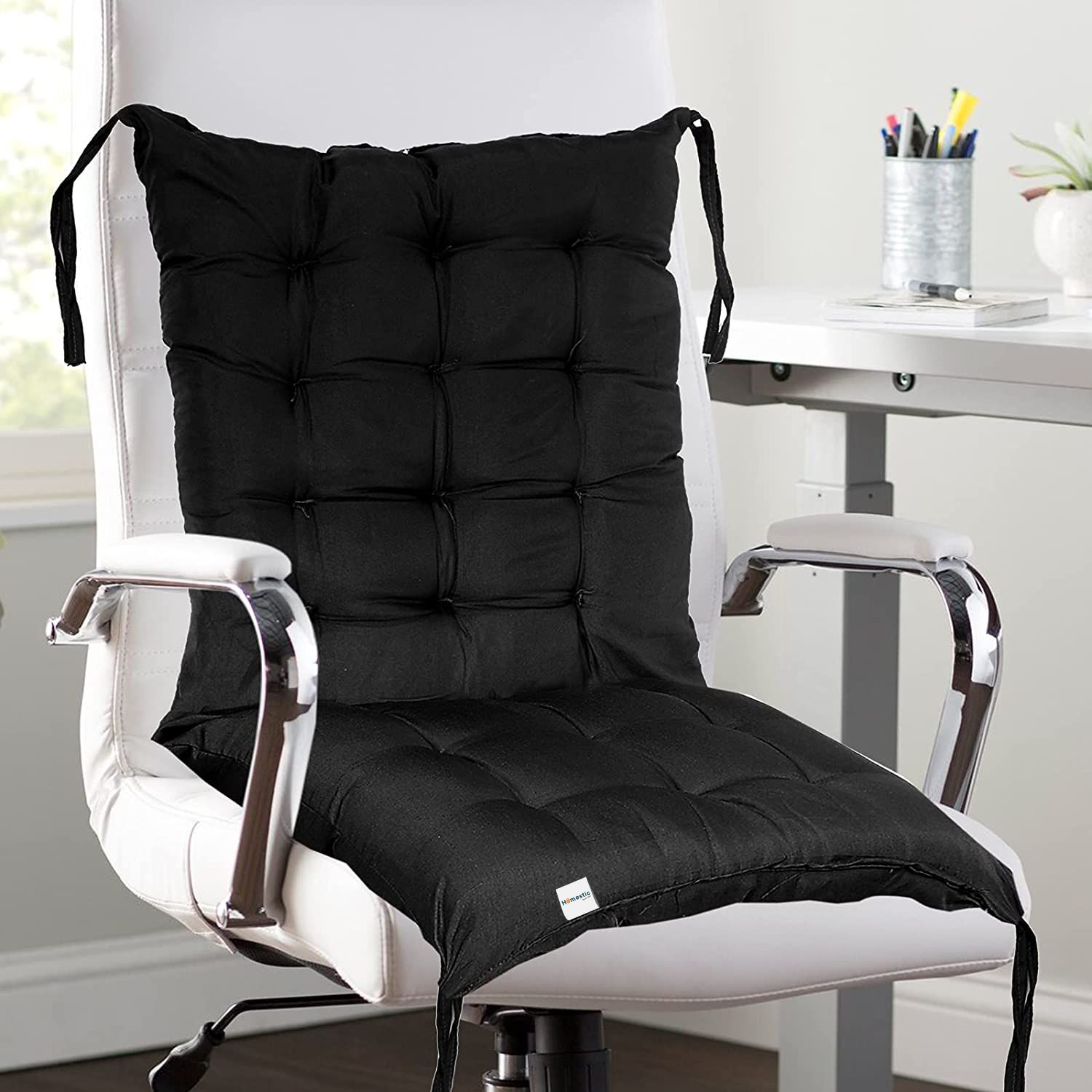 by Kuber Industries Microfibre Solid Chair Pad Pack of 1-image-46