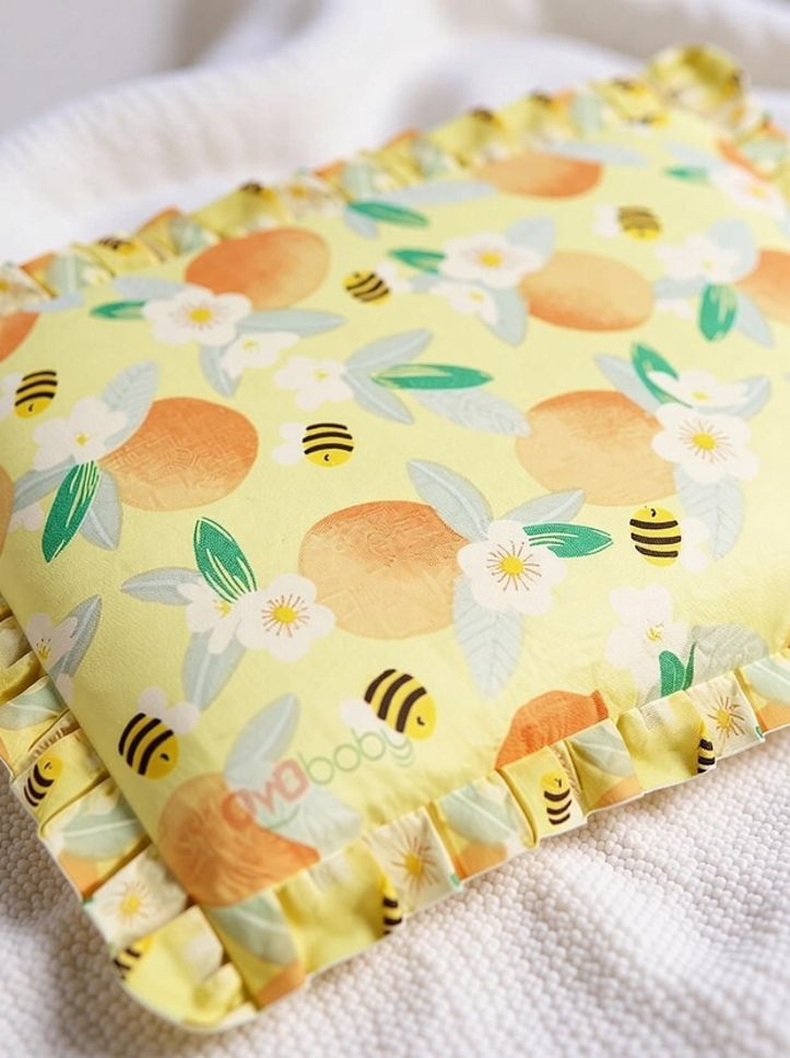 het creation Mustard Seeds Baby Pillow Pack of 1 Printed Rai Pillow Baby Head Shaper Pillow, Rai Takiya,-picture-0