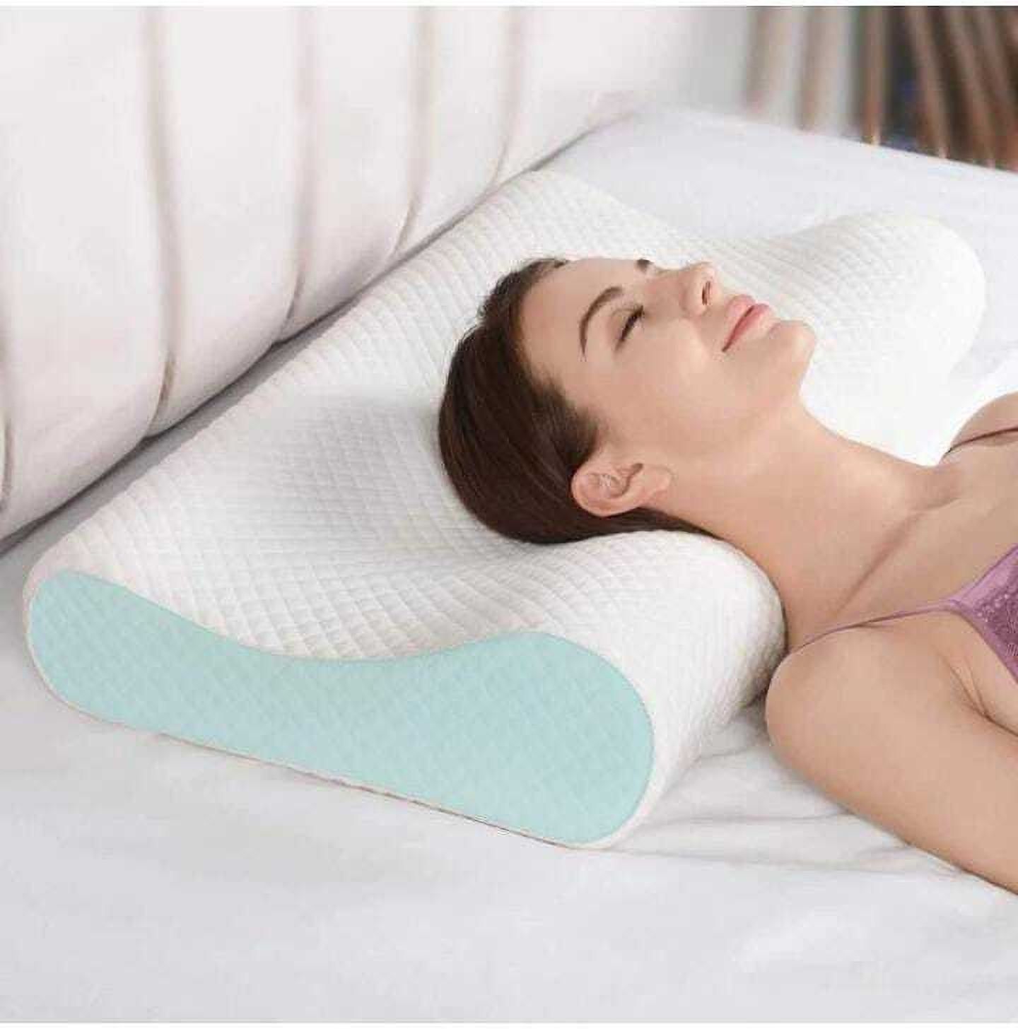 hkz-yg Memory Foam Orthopaedic Pillow Pack of 1 Solid Cervical Contour Memory Stomache / Side Sleepers / Anti-Snoring-picture-10