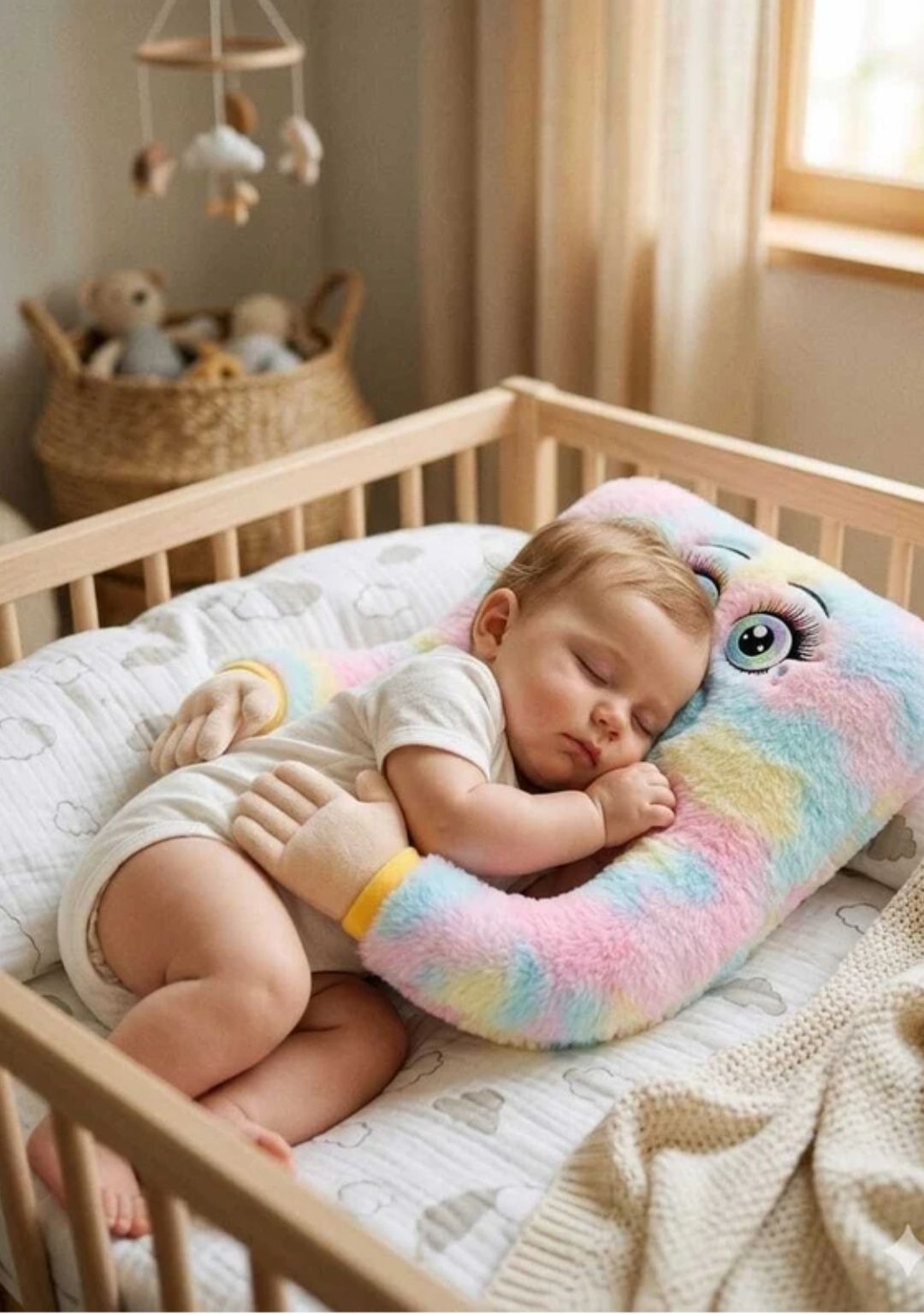 Polyester Fibre Baby Pillow Pack of 1 Printed Plush Hug-image-29