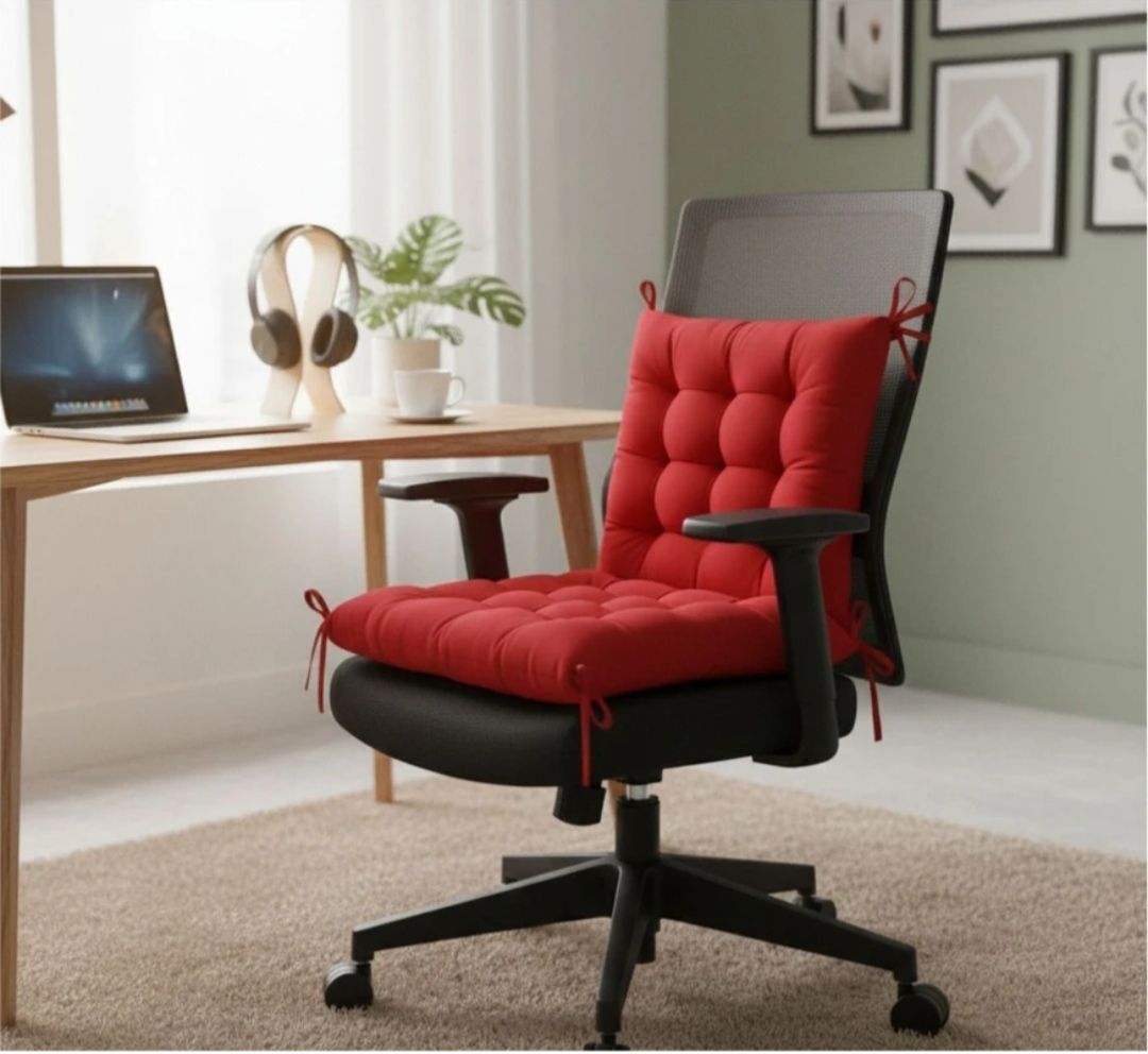 Cotton Chair Pad Pack of 2 Solid Soft Saries-image-34
