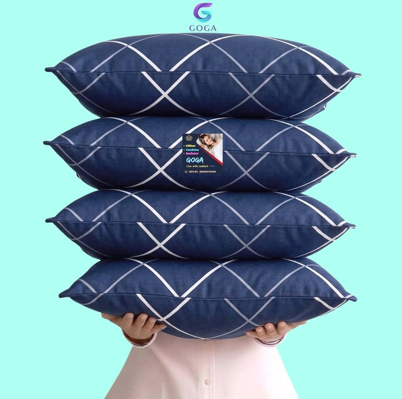 goga Cotton Sleeping Pillow Pack of 4 Solid LUXURY-picture-9
