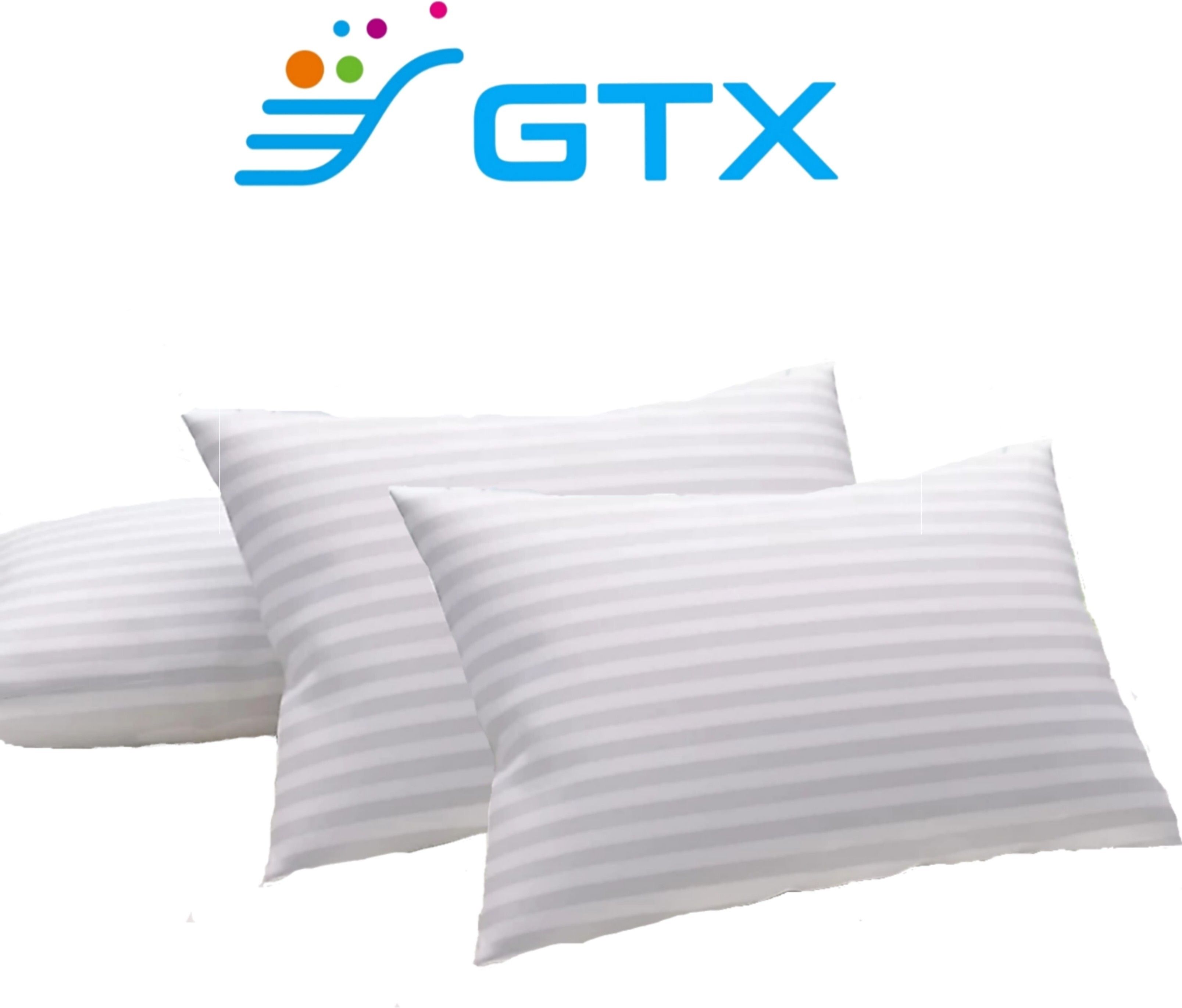 Home Furnishing Microfibre Stripes Sleeping Pillow Pack of 3-image-26