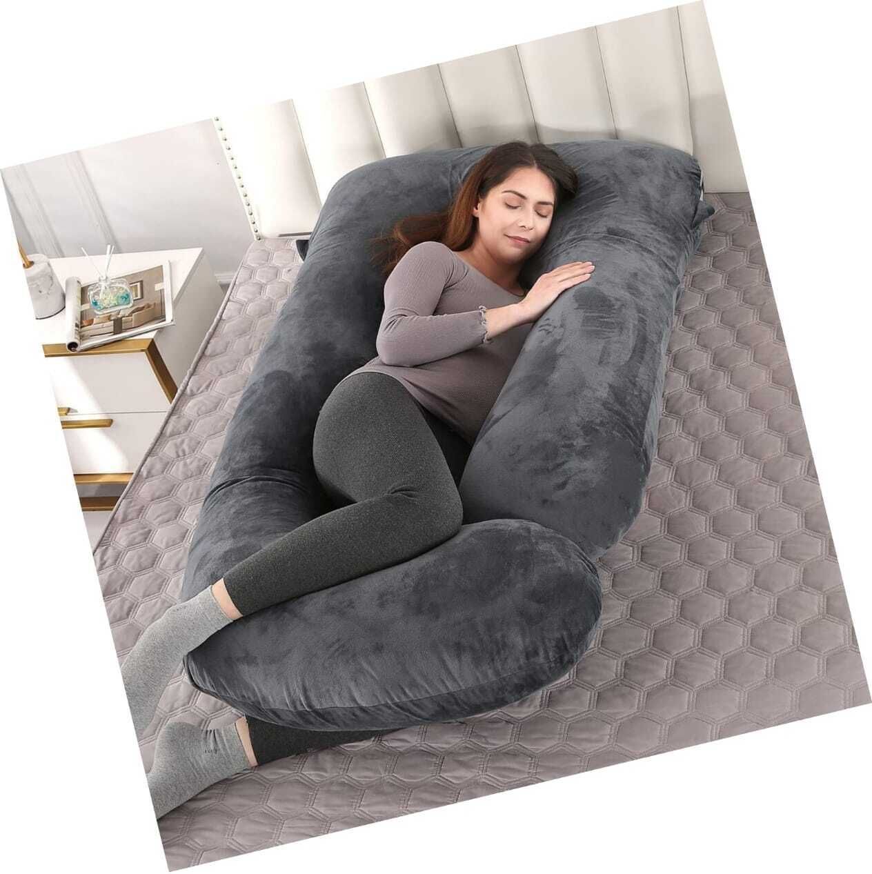 Cotton Pregnancy Pillow Pack of 1 Solid luxury-image-19