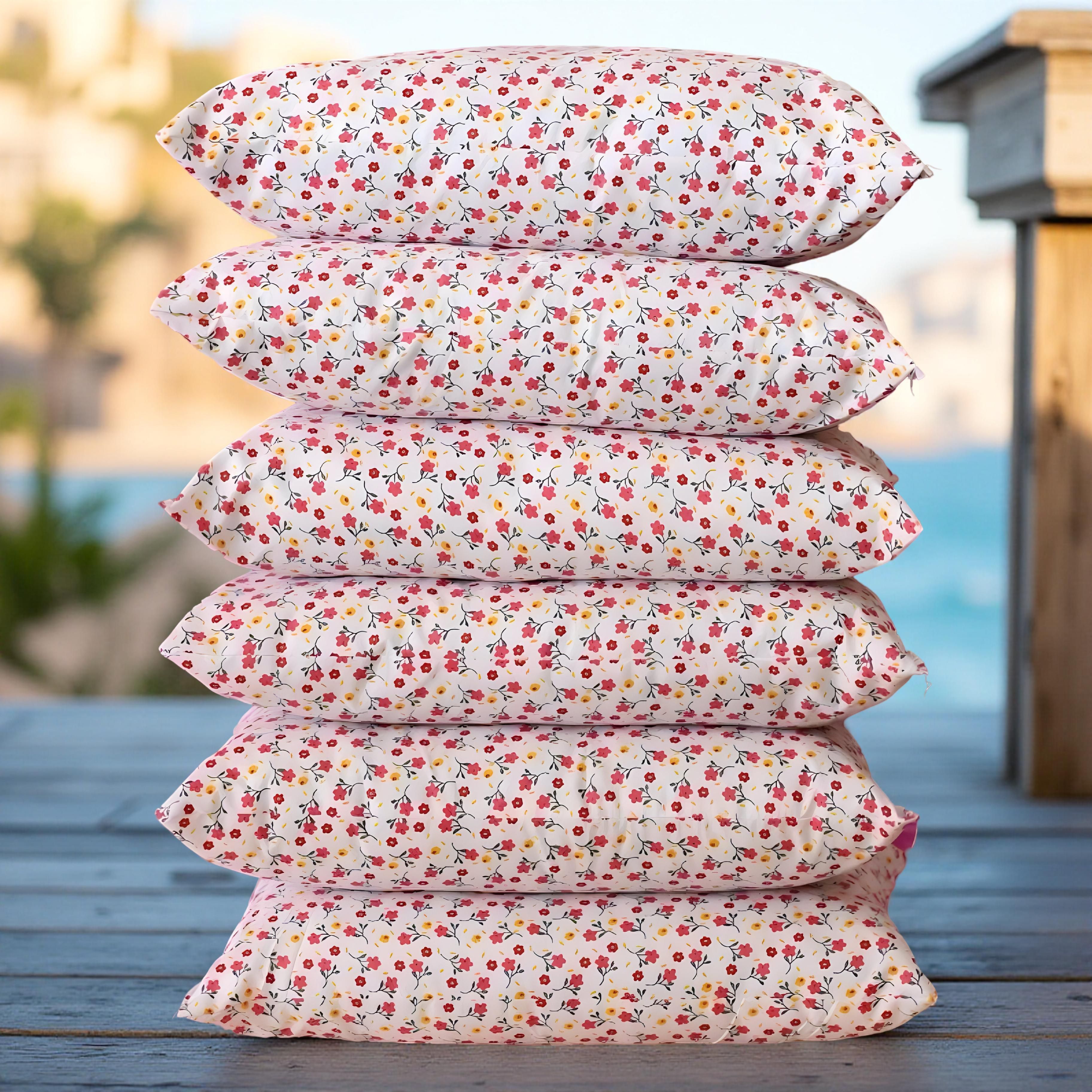 Luxury Polyester Fibre Abstract Sleeping Pillow Pack of 6-image-48
