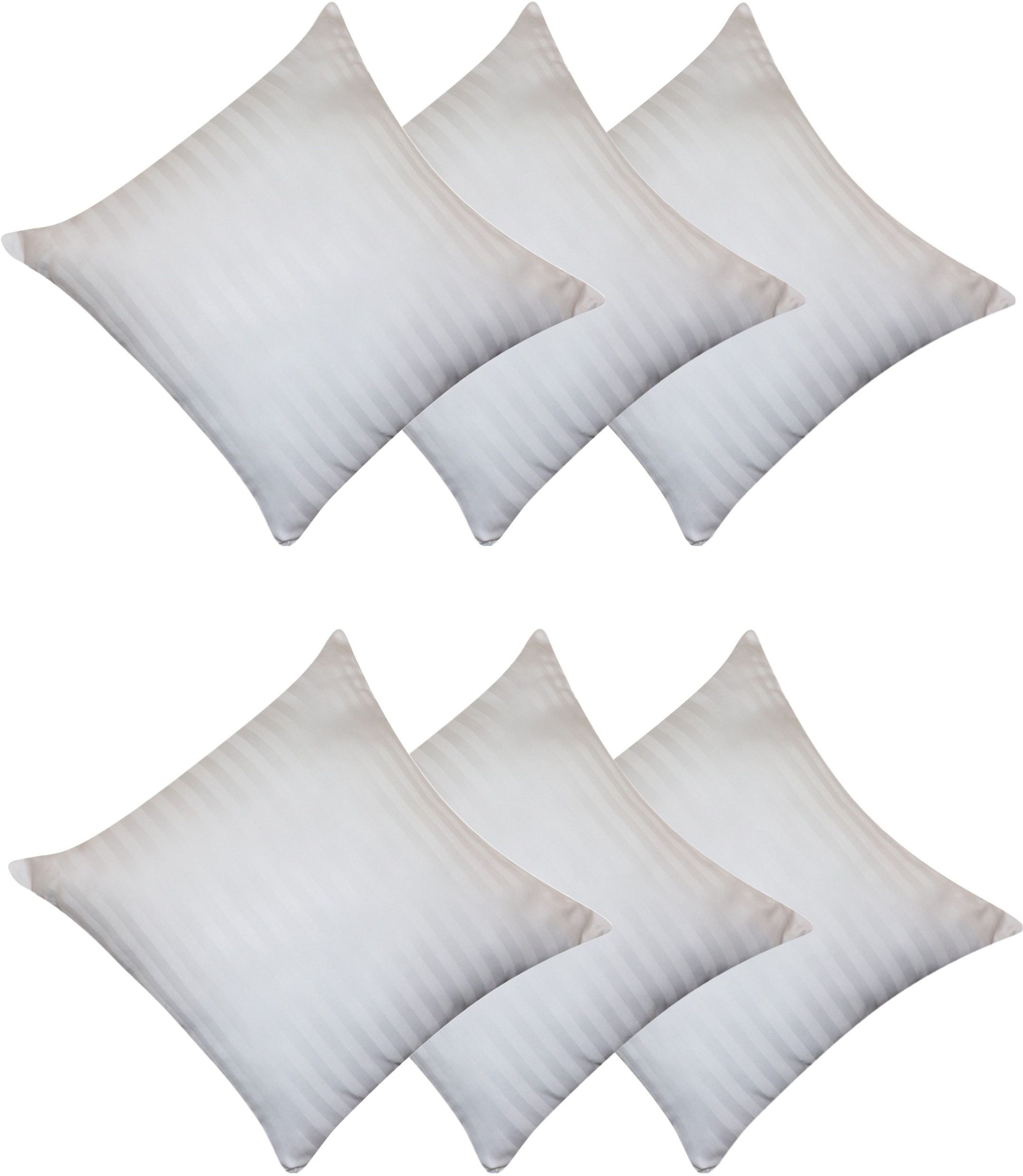 cushion 18x18 inch fillers for sofa pillow (45*45 cm) Microfibre, Polyester Fibre Stripes Cushion Pack of 6-image-8