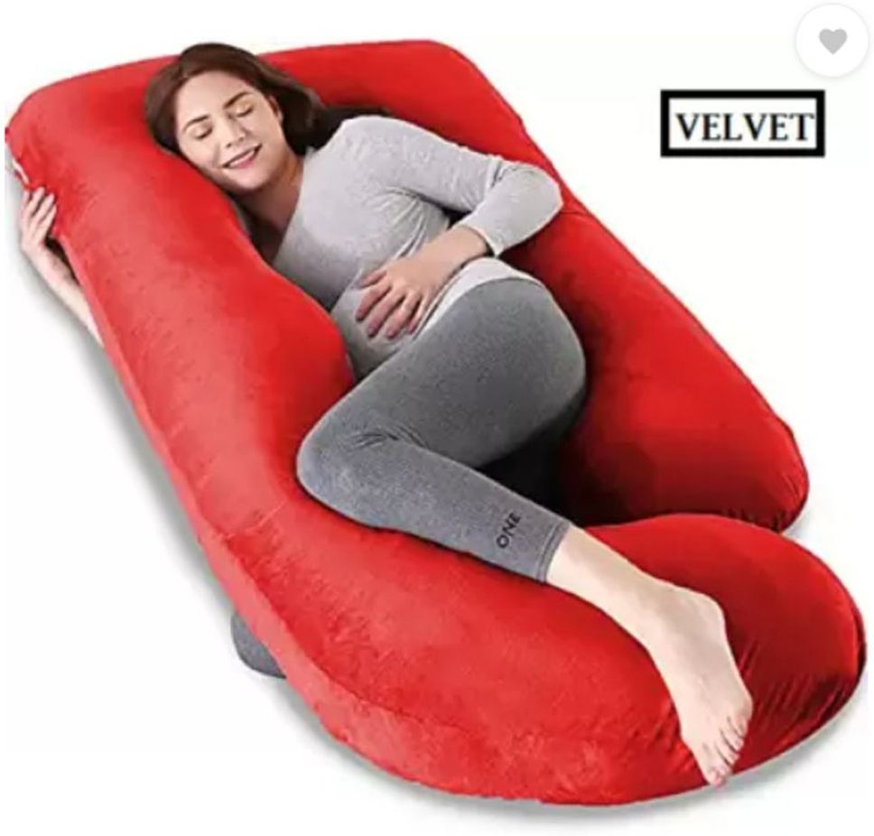 Microfibre Pregnancy Pillow Pack of 1 Solid-image-44