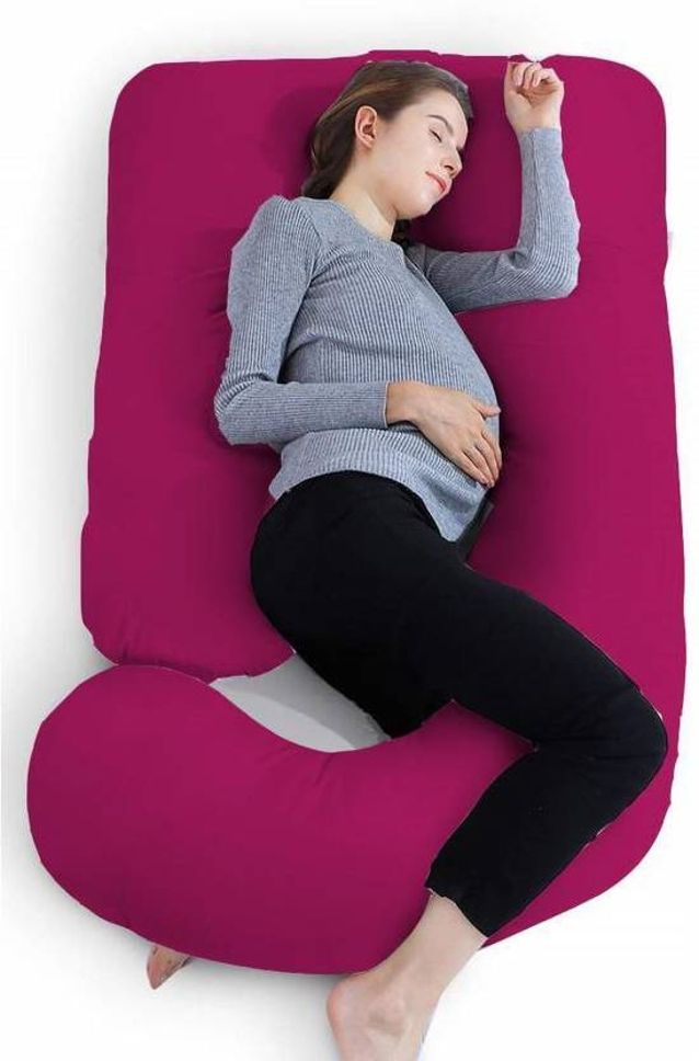 Microfibre Pregnancy Pillow Pack of 1 Solid-image-21