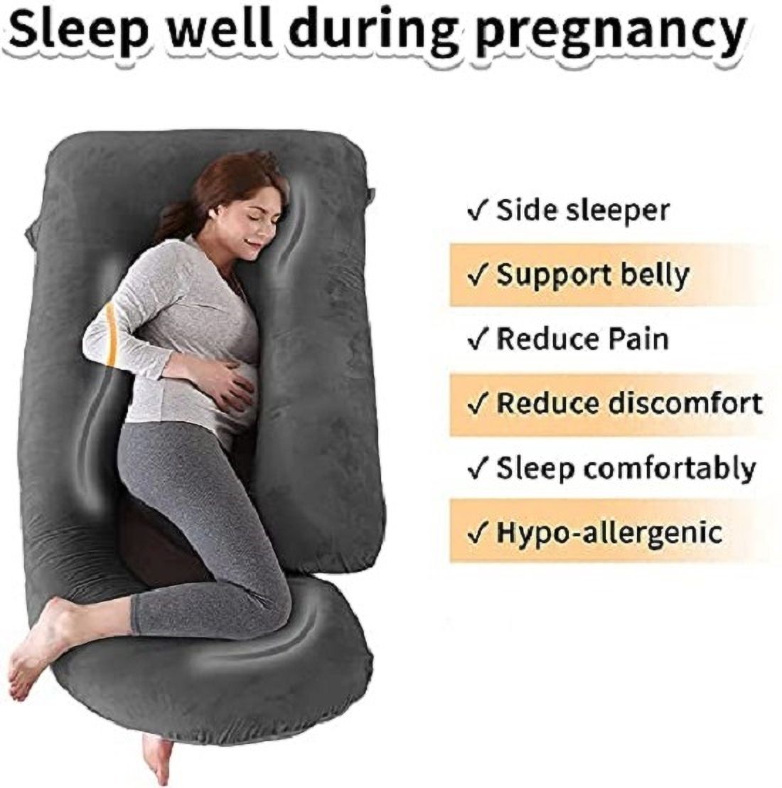 ozly Multifunctional Pregnancy Pillow Microfibre, Polyester Fibre Solid Pregnancy Pillow Pack of 1-picture-14