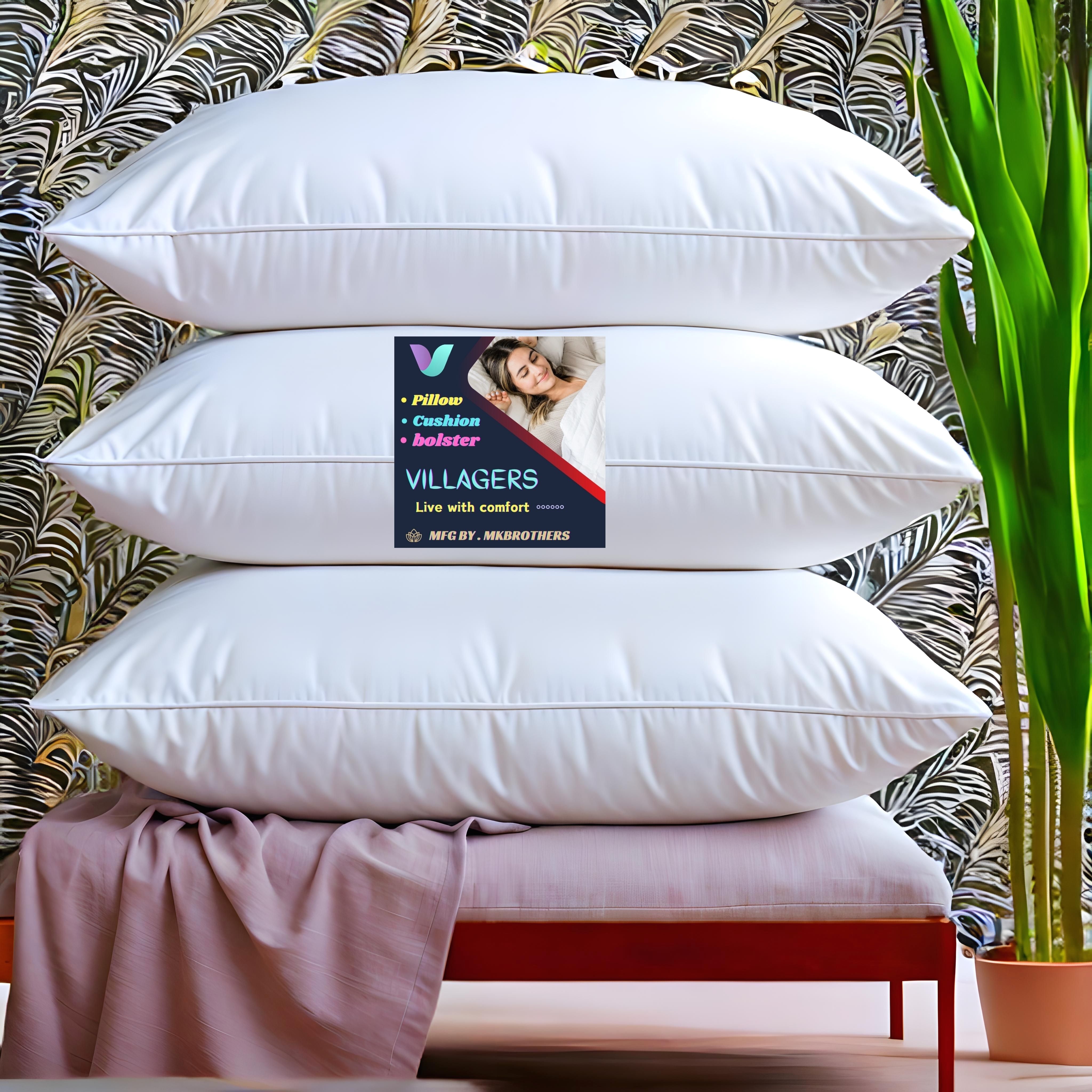 Comfort Cotton Solid Sleeping Pillow Pack of 3-image-15