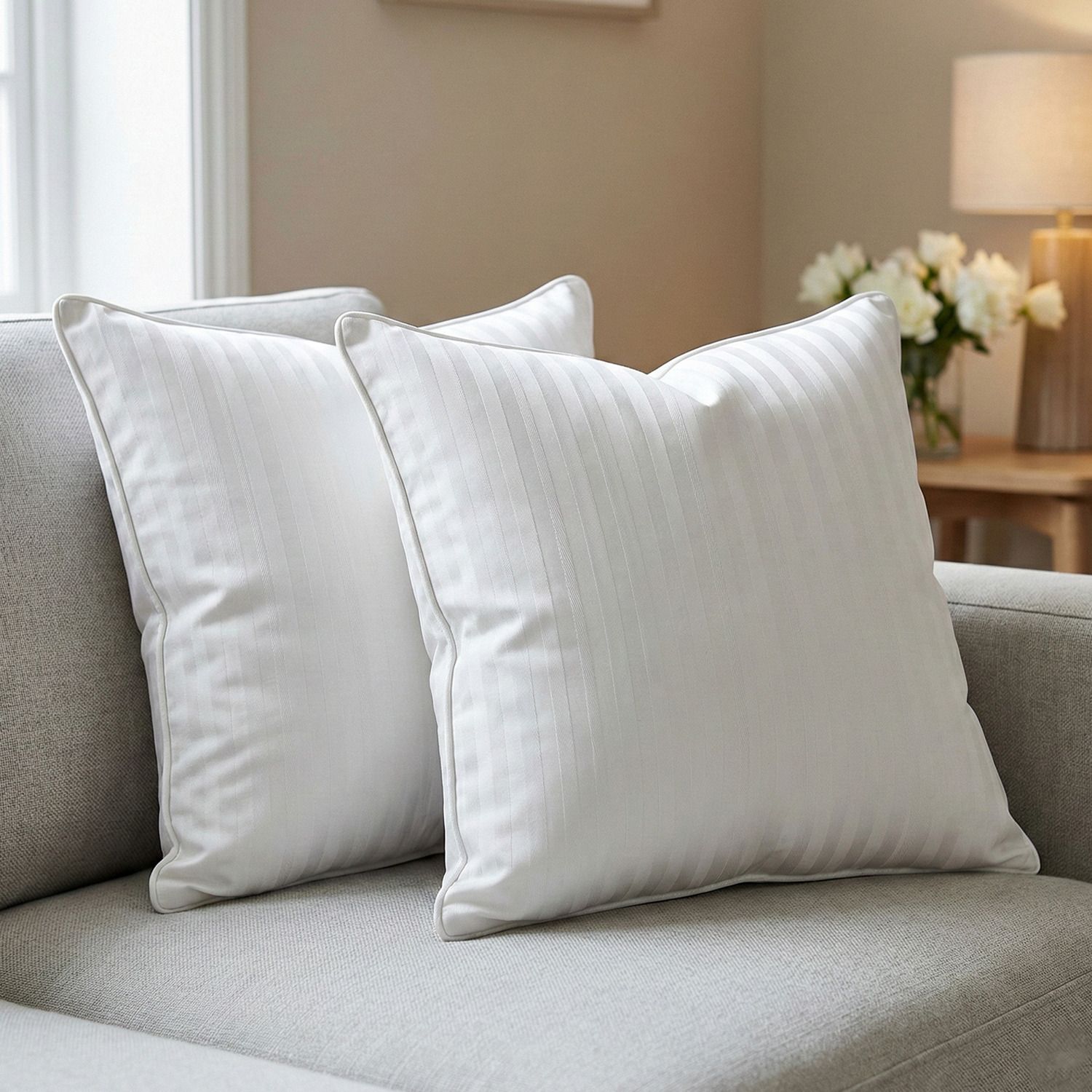 Microfibre Cushion Pack of 2 Solid white_plain_cushion_16x16-image-44