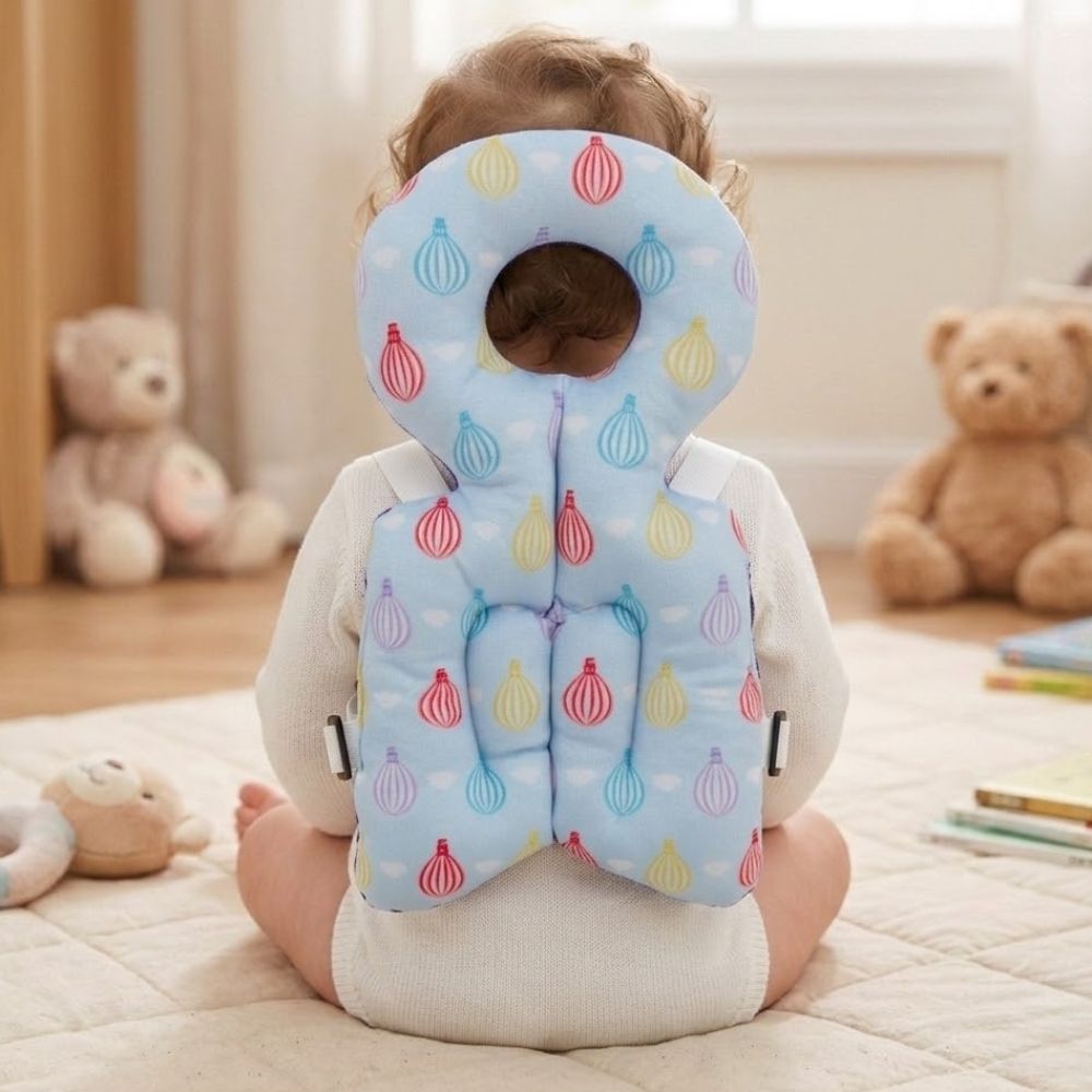 neska moda Microfibre Baby Pillow Pack of 1 Printed Head & Shoulder Supporter Adjustable Strap Angel Pillow with Support Padding-picture-19