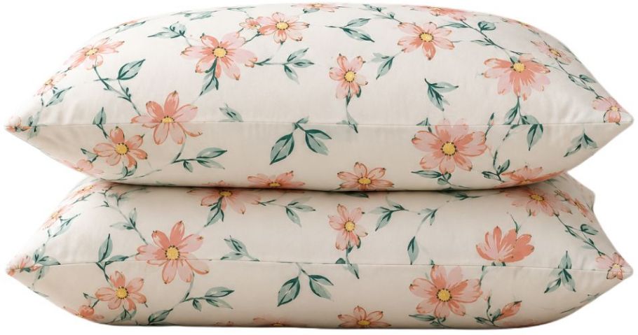 Polyester Fibre Sleeping Pillow Pack of 2 Floral Luxury-image-3