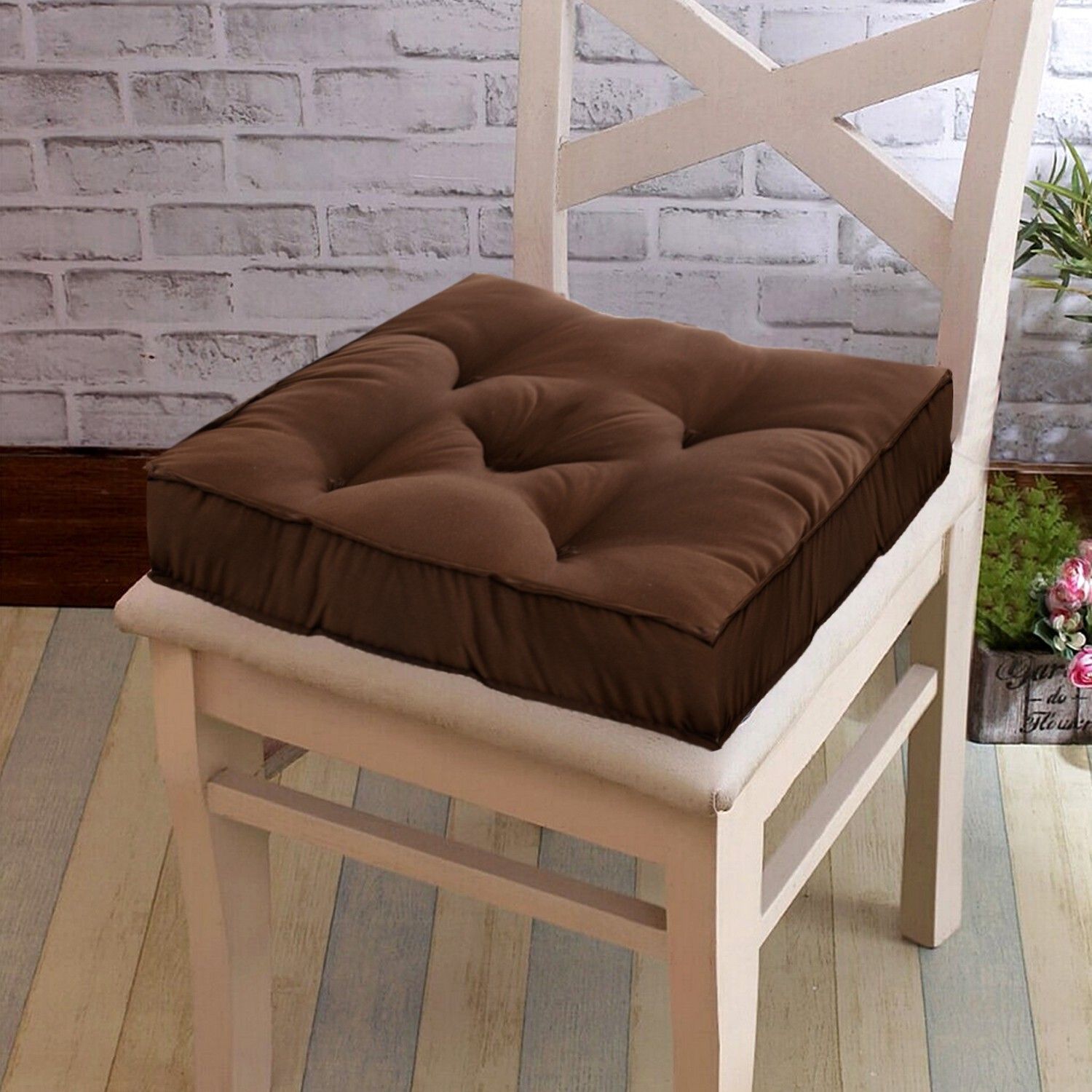 Microfibre Solid Chair Pad Pack of 1