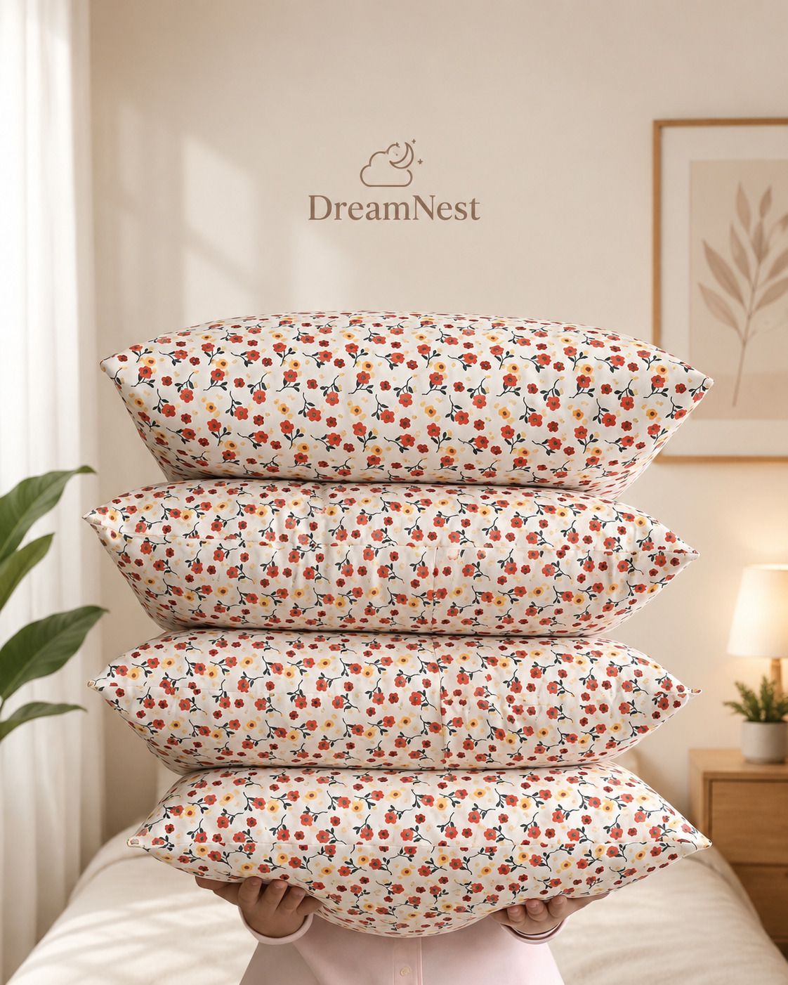 dreamnest Microfibre Sleeping Pillow Pack of 6 Abstract Luxury-picture-0