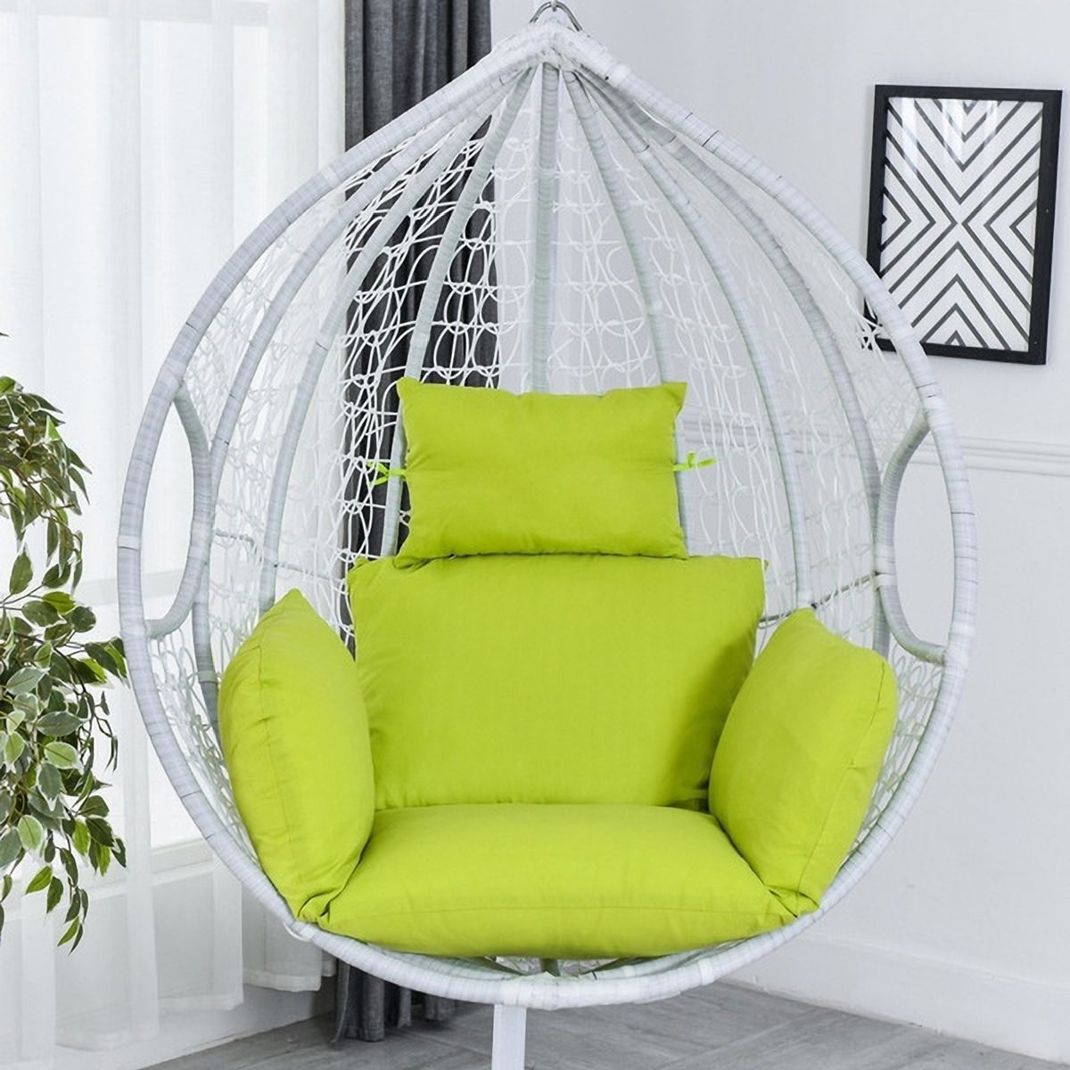 kyne Cotton Cushion Pack of 1 Solid Swing Chair Cushion Soft Cotton Comfortable Outdoor & Indoor Swing Cushion-picture-15