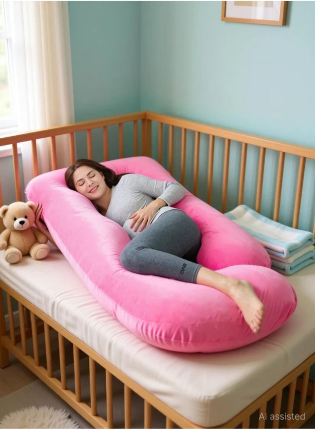 durga Polyester Fibre, Microfibre Pregnancy Pillow Pack of 1 Solid LUXURY-picture-30