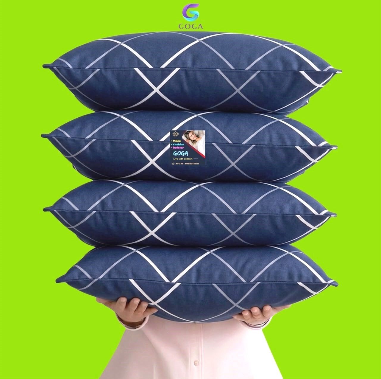 goga Cotton Sleeping Pillow Pack of 4 Solid LUXURY-picture-36