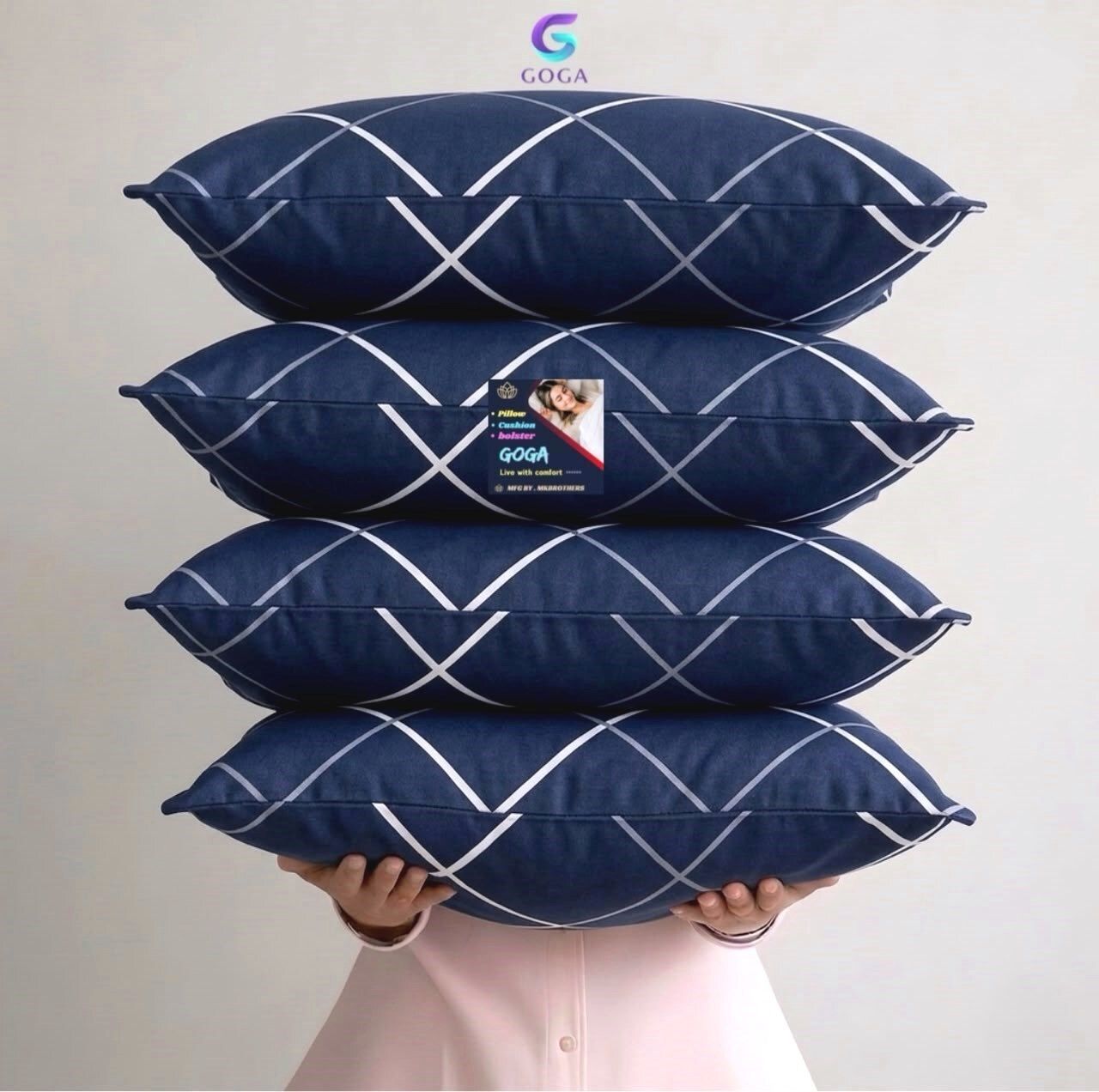 goga Cotton Sleeping Pillow Pack of 4 Solid LUXURY-picture-41