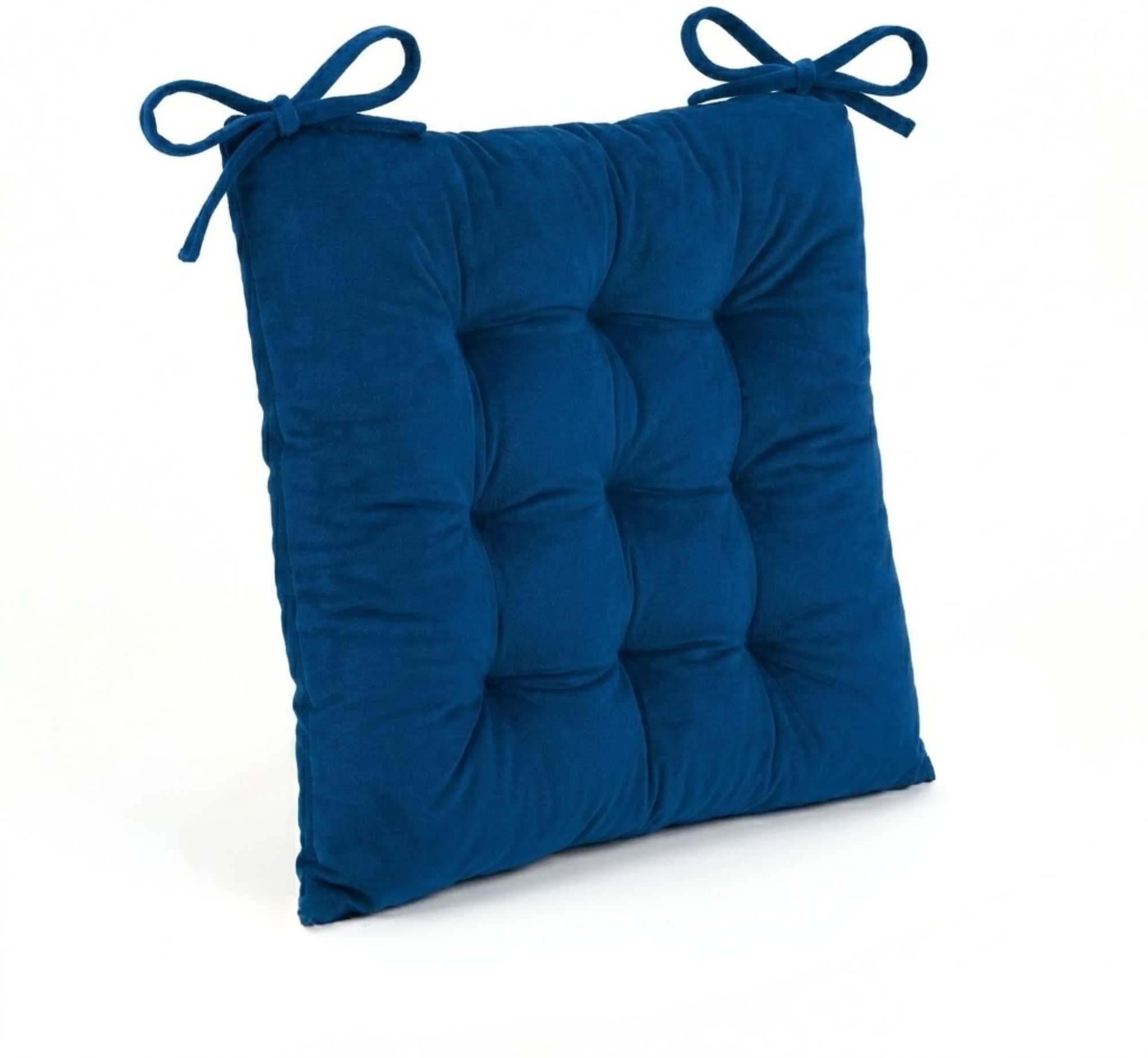 Cotton Chair Pad Pack of 1 Solid Cushion with Tie-Ups, Plush Filling for Dining, Office & Home Seating 16x16-image-21