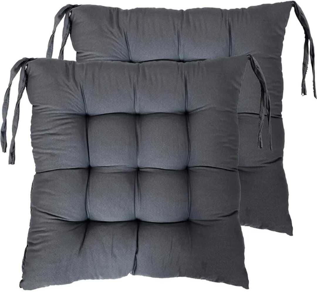 zenvio Microfibre Chair Pad Pack of 2 Solid Soft-Sit Tufted Series-picture-24