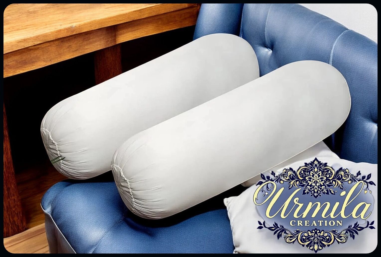 Round Microfibre Solid Bolster Pack of 2-image-13