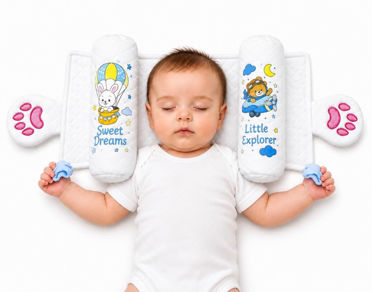 Microfibre Baby Pillow Pack of 1 Animals Little Dreams Head Shaping Baby Pillow Mustard Seeds Soft Premium Fabric-image-18