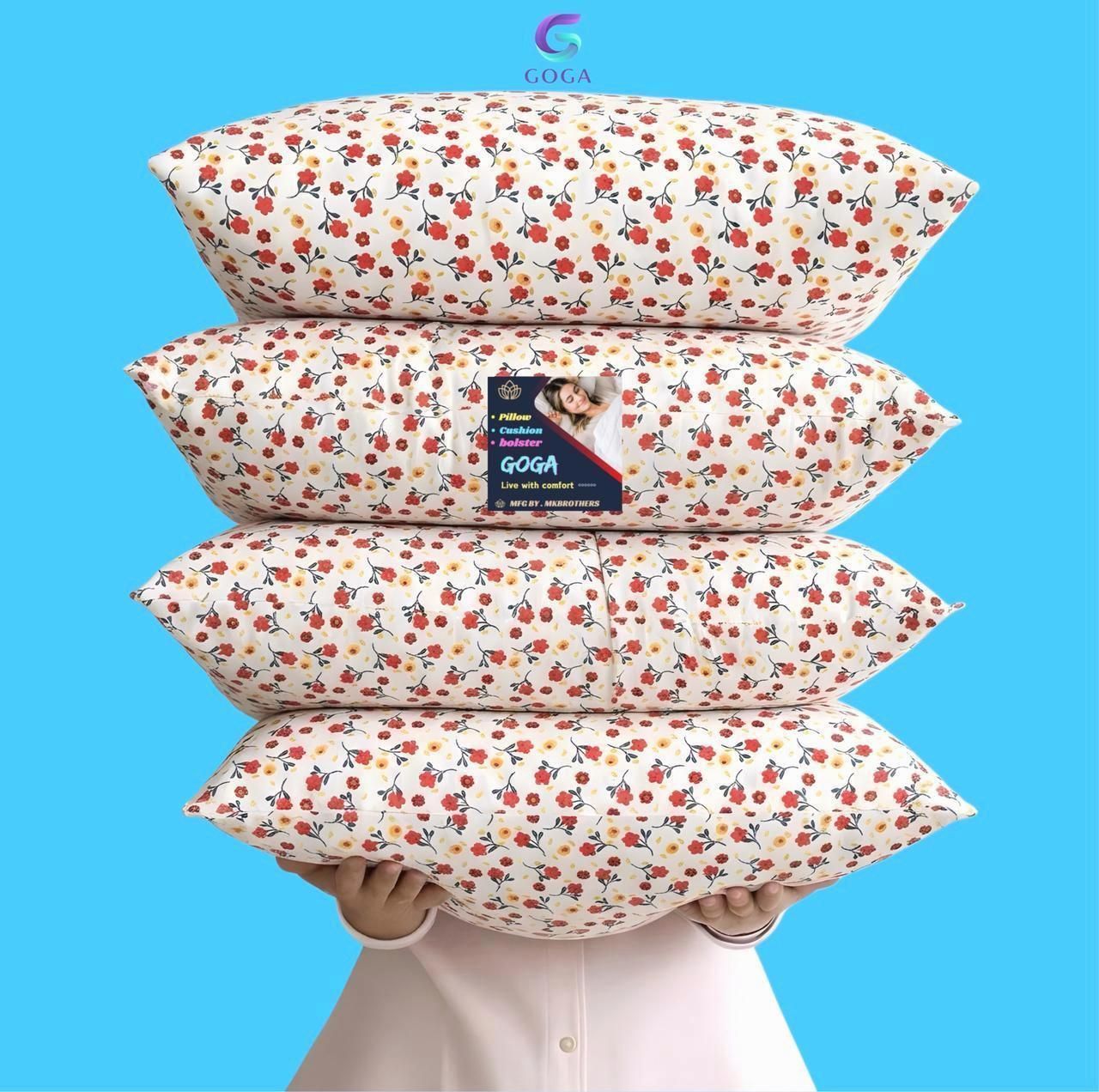 goga Cotton Sleeping Pillow Pack of 4 Solid LUXURY-picture-11