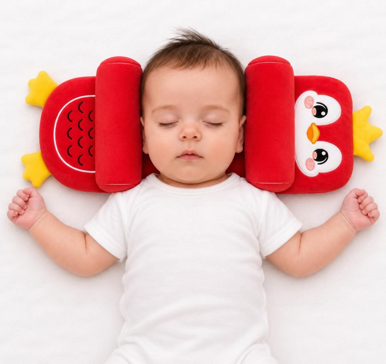 Cotton Baby Pillow Pack of 1 Animals Blue Penguin Head Shaping Pillow For Boys & Girls Soft Adjustable(0 to 24)Months-image-5