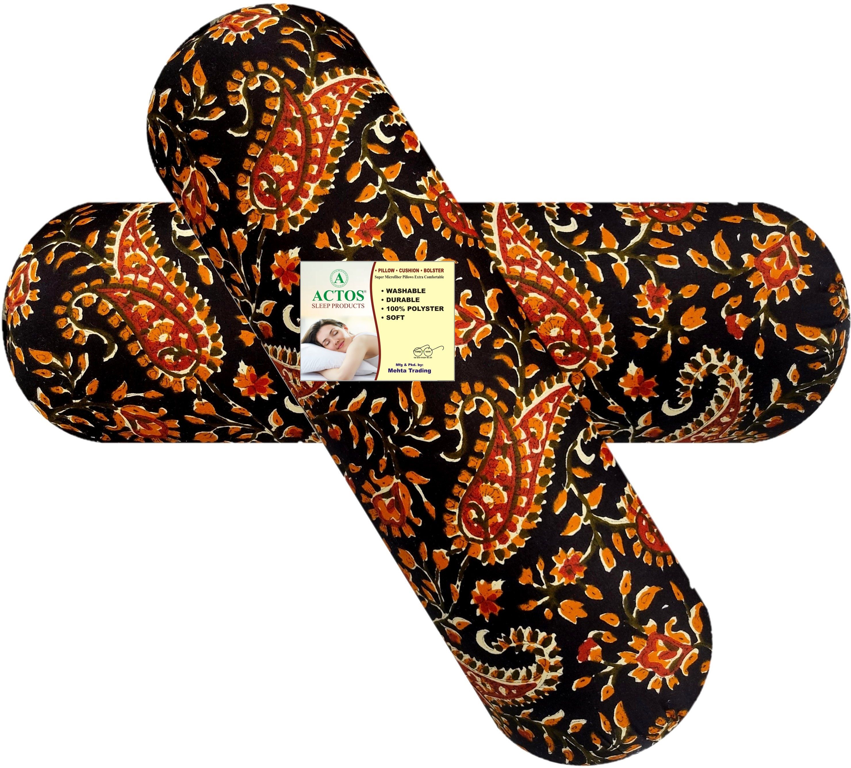 actos Microfibre Bolster Pack of 2 Floral-picture-25