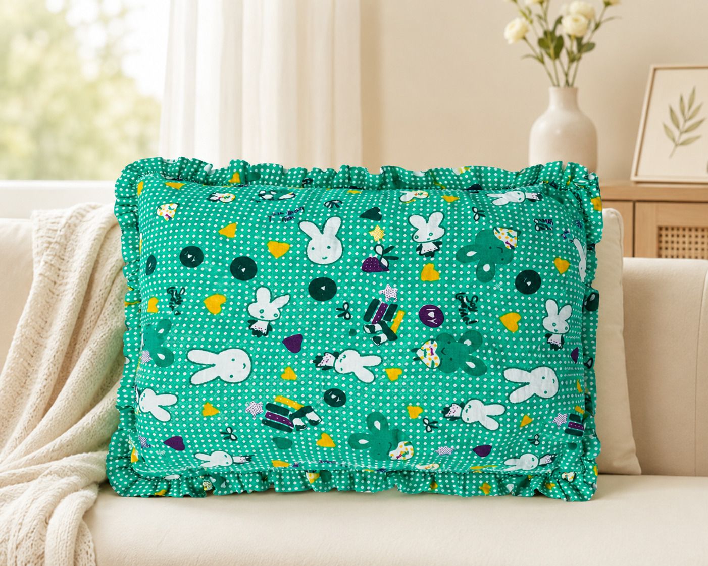 mother desire Cotton Baby Pillow Pack of 1 Printed Rabbit-picture-27