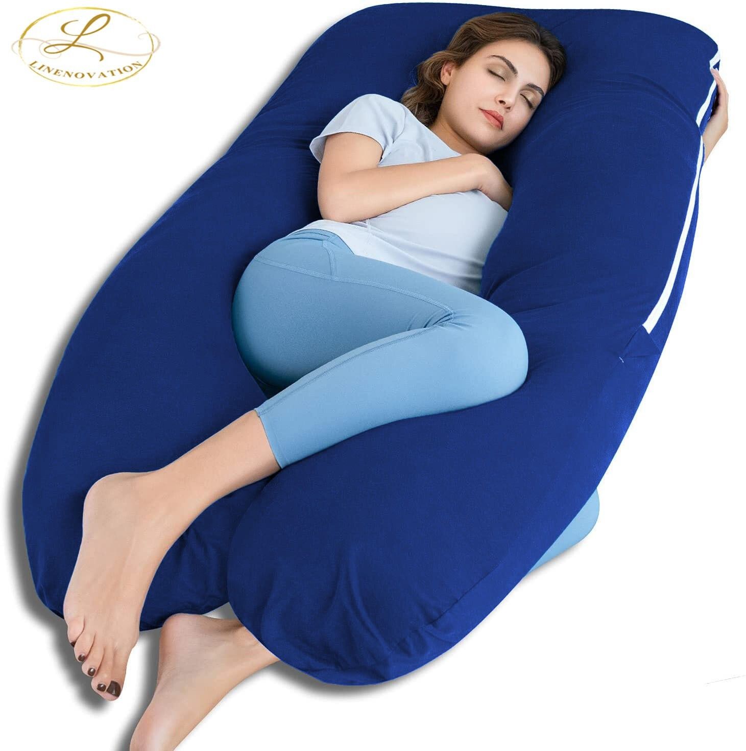 jaipurlinen "Enjoy full-body comfort and support for a more peaceful pregnancy journey." Microfibre Solid Pregnancy Pillow Pack of 1-picture-13