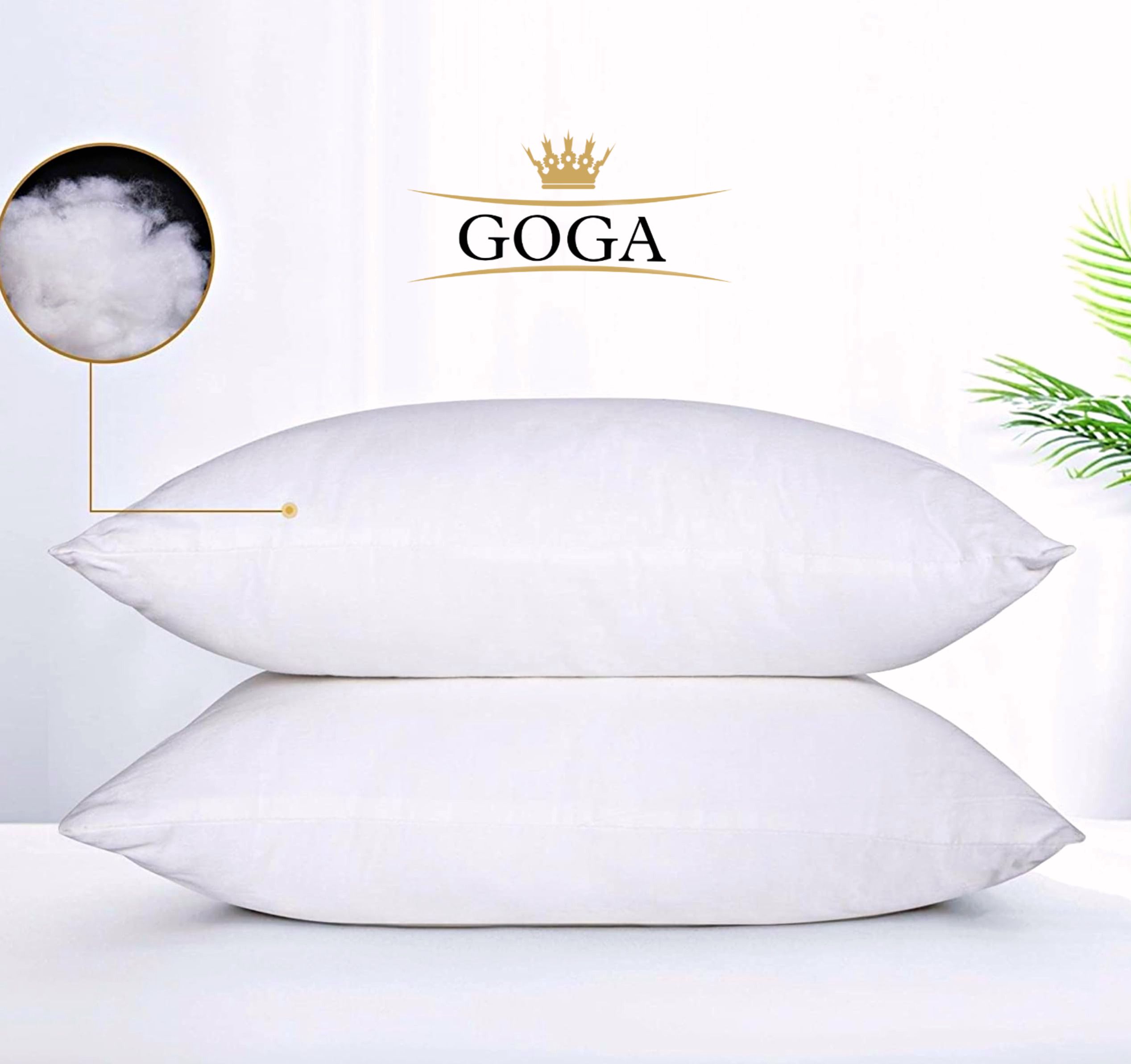 LUXURY Cotton Solid Sleeping Pillow Pack of 2-image-46