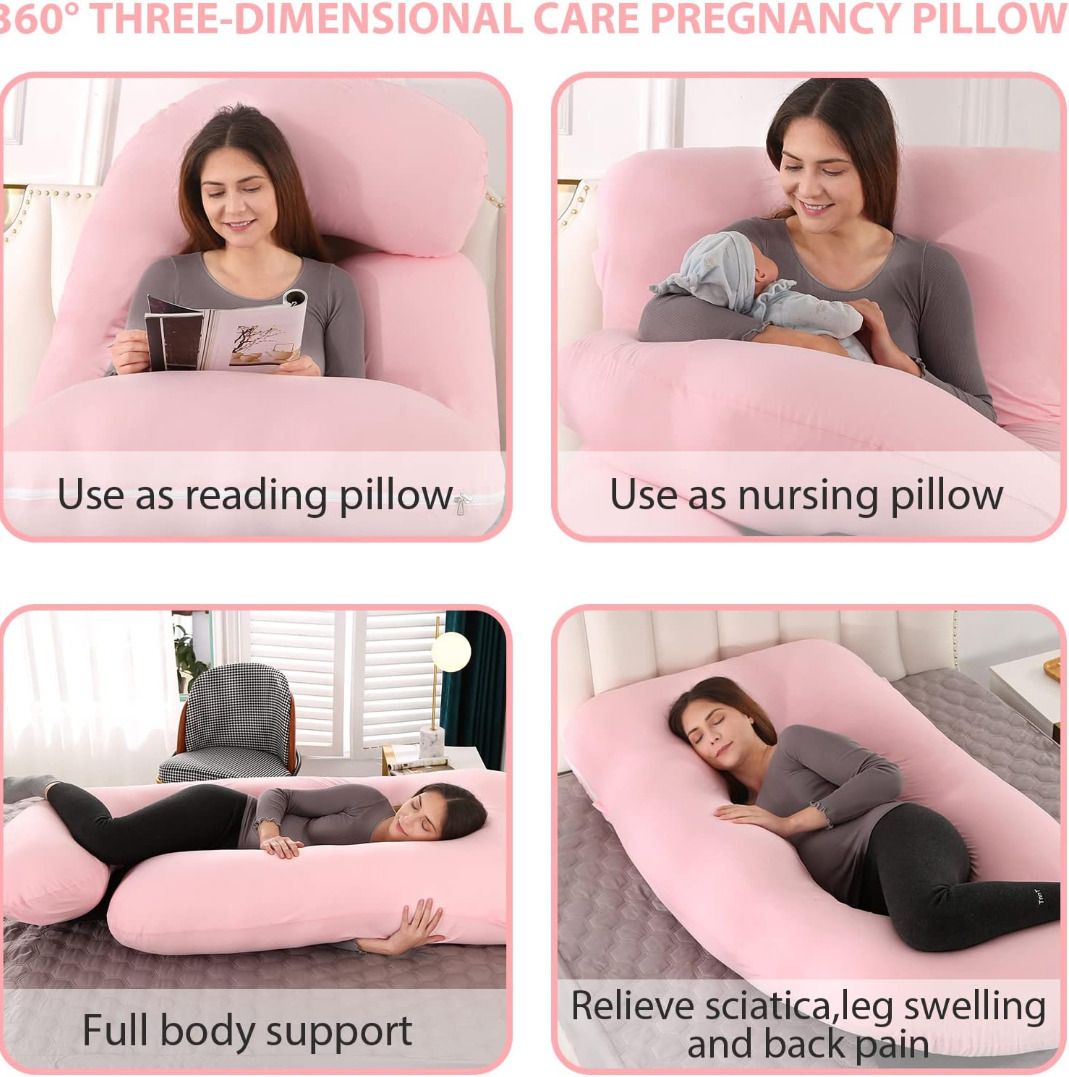 Pregnancy pillow Cotton Solid Pregnancy Pillow Pack of 1-image-44