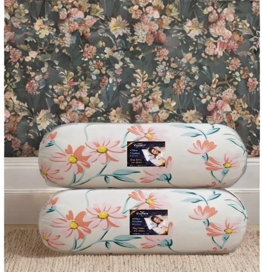 Microfibre Bolster Pack of 2 Printed 2 Bolster Printed-image-17
