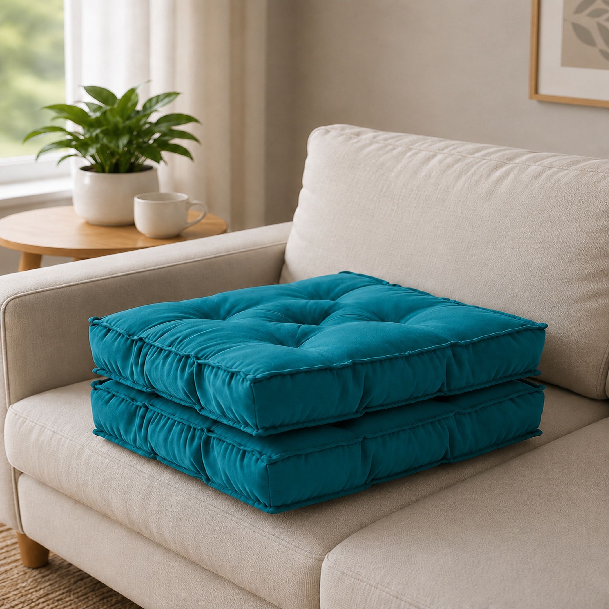 bhebha Microfibre Chair Pad Pack of 2 Solid-picture-19