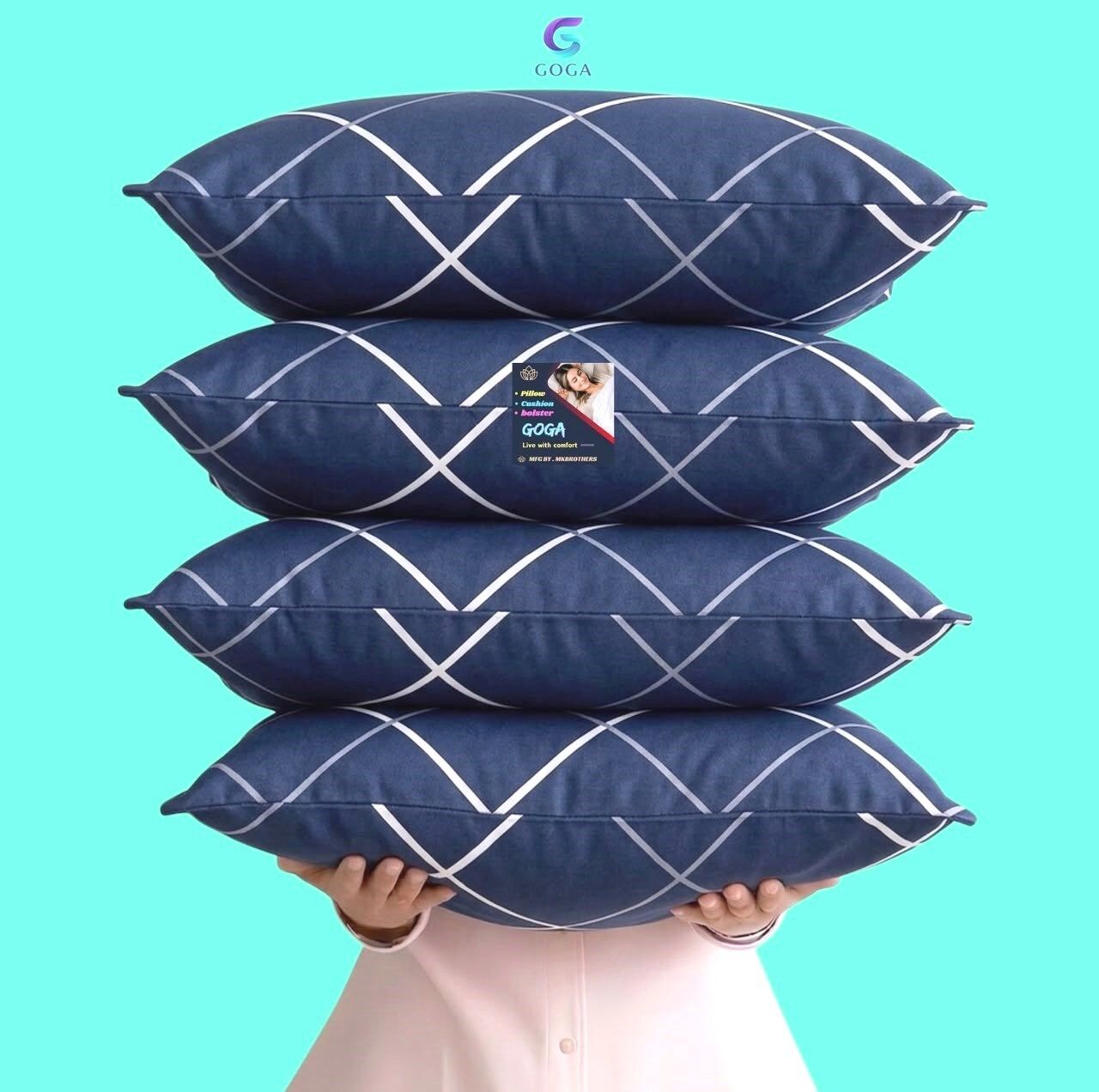 goga Cotton Sleeping Pillow Pack of 4 Solid LUXURY-picture-38