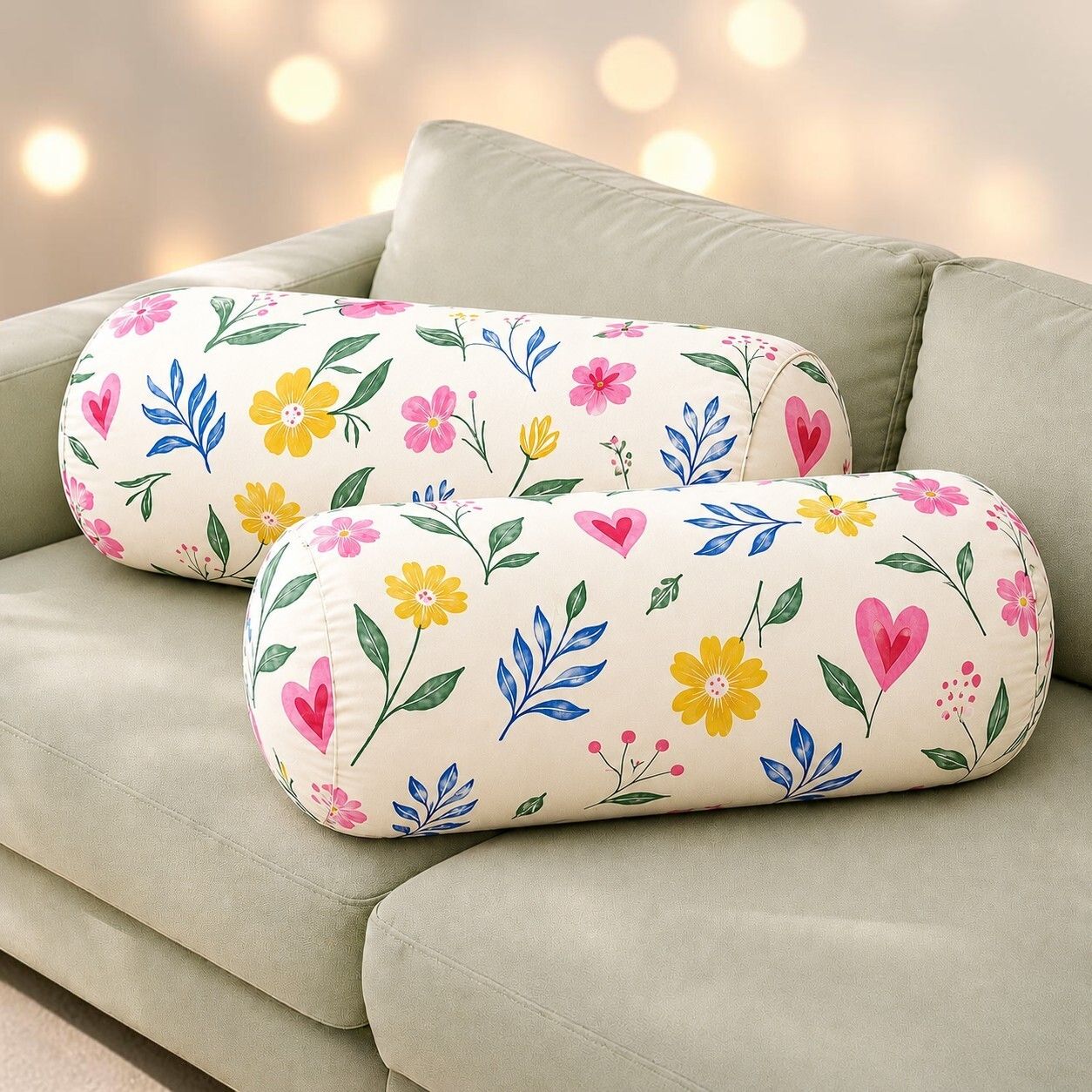 Microfibre Bolster Pack of 2 Floral-image-46